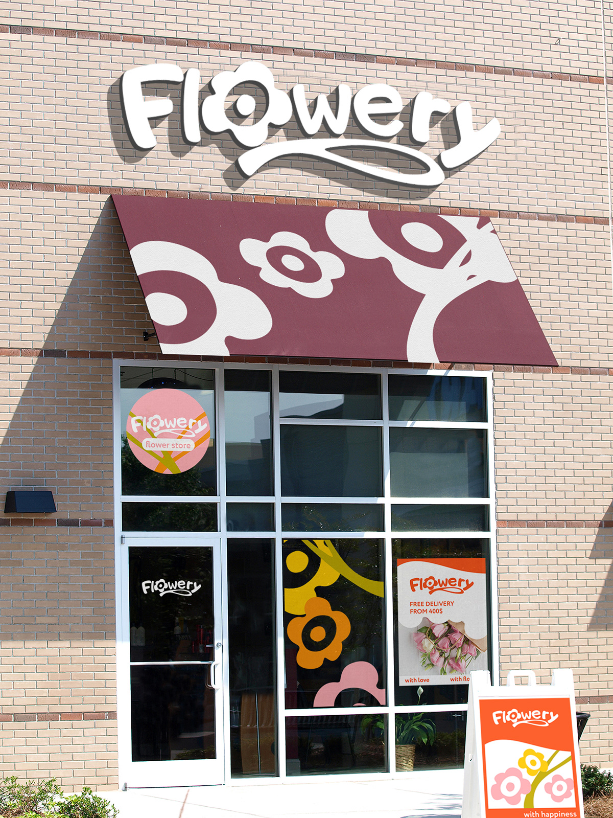 Flowery - логотип и фирменный стиль для магазина флористики — Изображение №5 — Брендинг на Dprofile