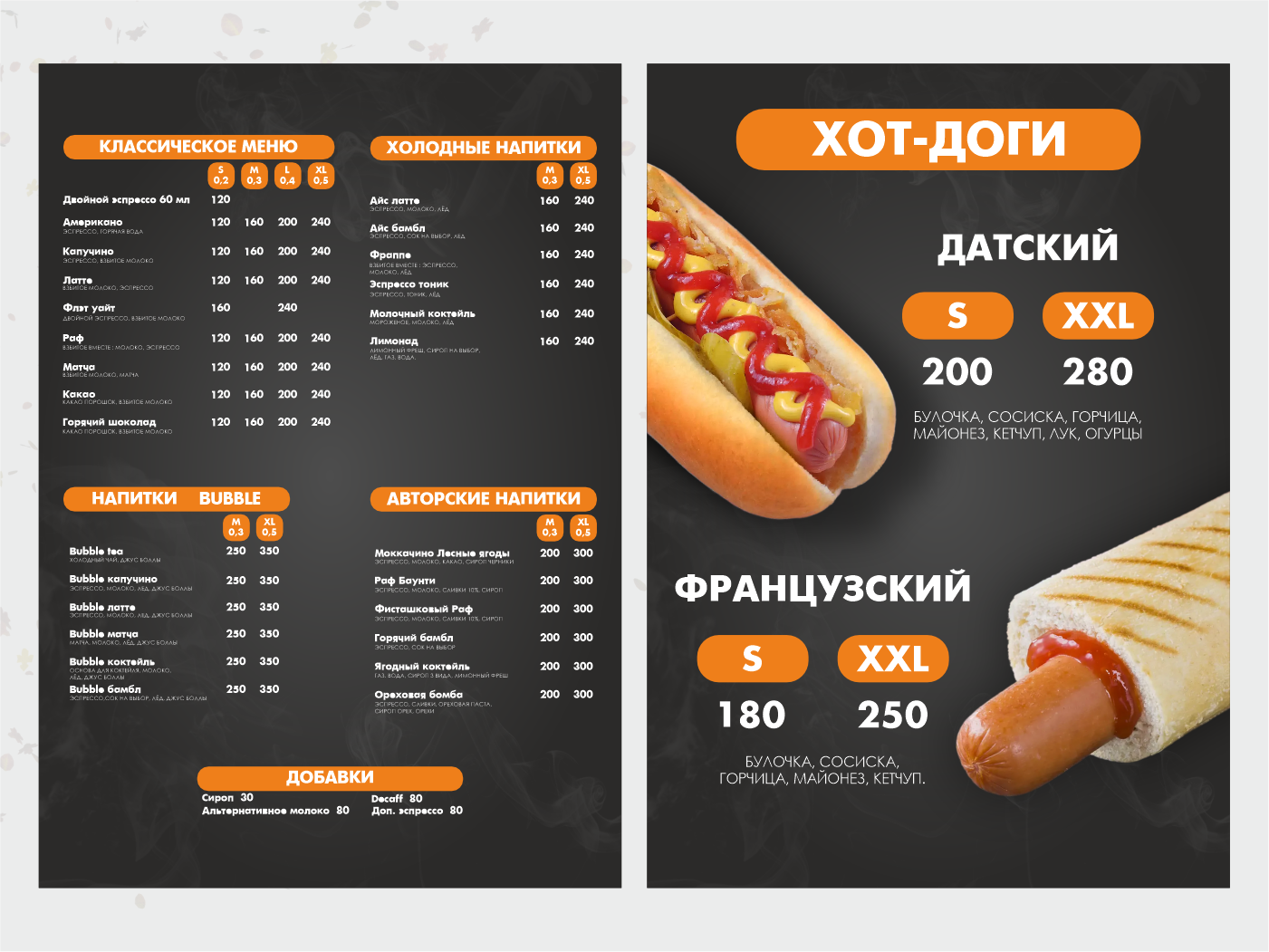 Дизайн меню для кафе и ресторанов HoReCa — Изображение №11 — Брендинг, Графика на Dprofile