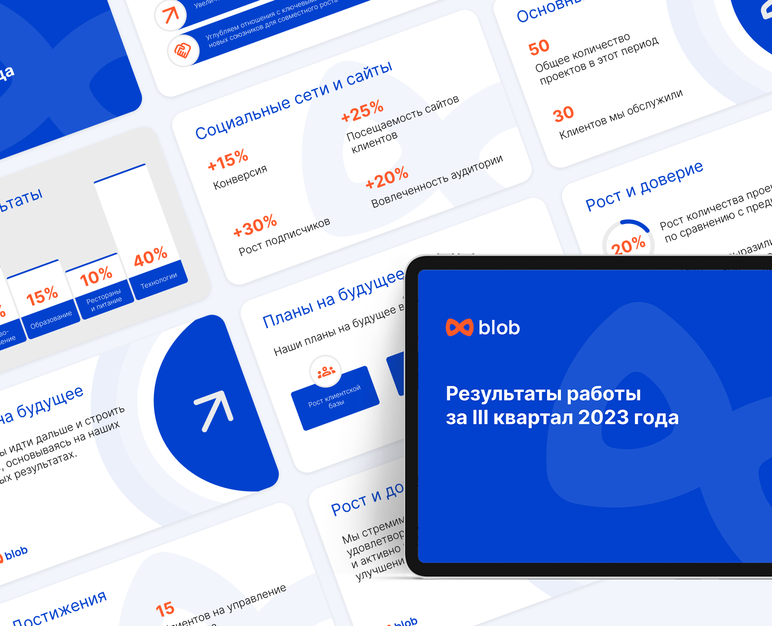 Презентация для маркетингового агентства «Blob» на Dprofile