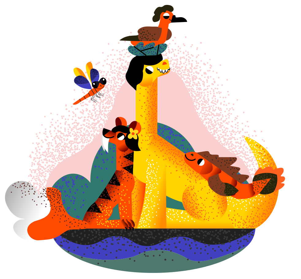 Fauna Style Illustrations for ICONS8 — Изображение №1 — Иллюстрация, Графика на Dprofile
