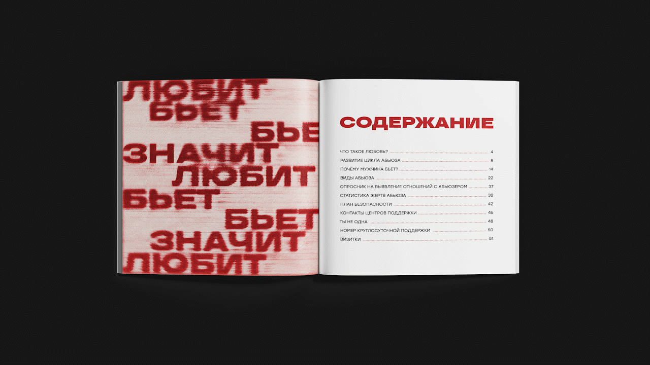 Брошюра "Бьет—значит любит" — Изображение №2 — Графика на Dprofile
