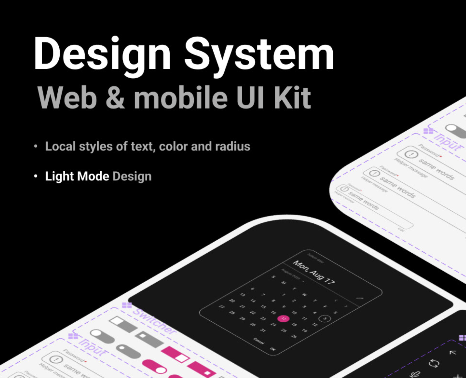 Web & mobile UI Kit на Dprofile