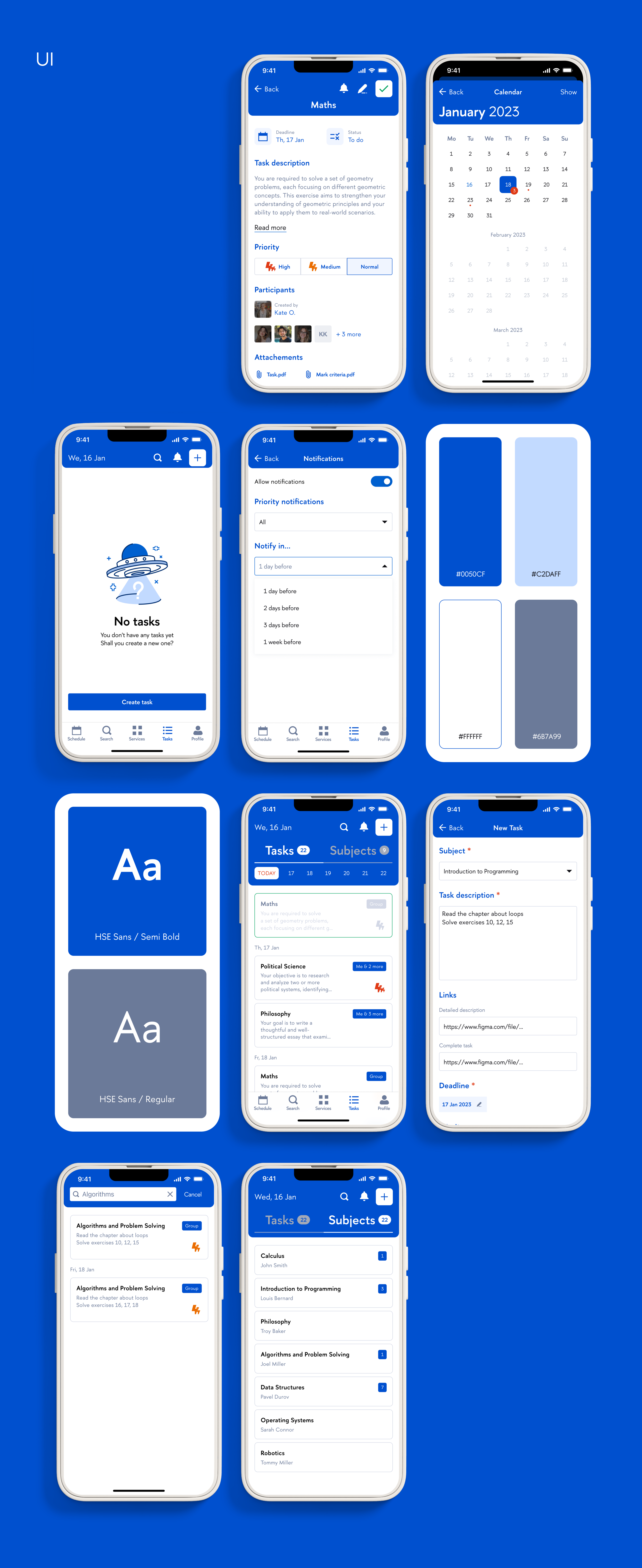 HSE student task tracker — Изображение №2 — Интерфейсы на Dprofile