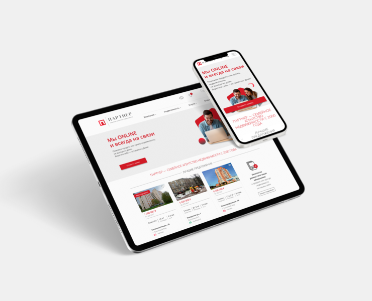 Family real estate agency «Partner» — Интерфейсы на Dprofile