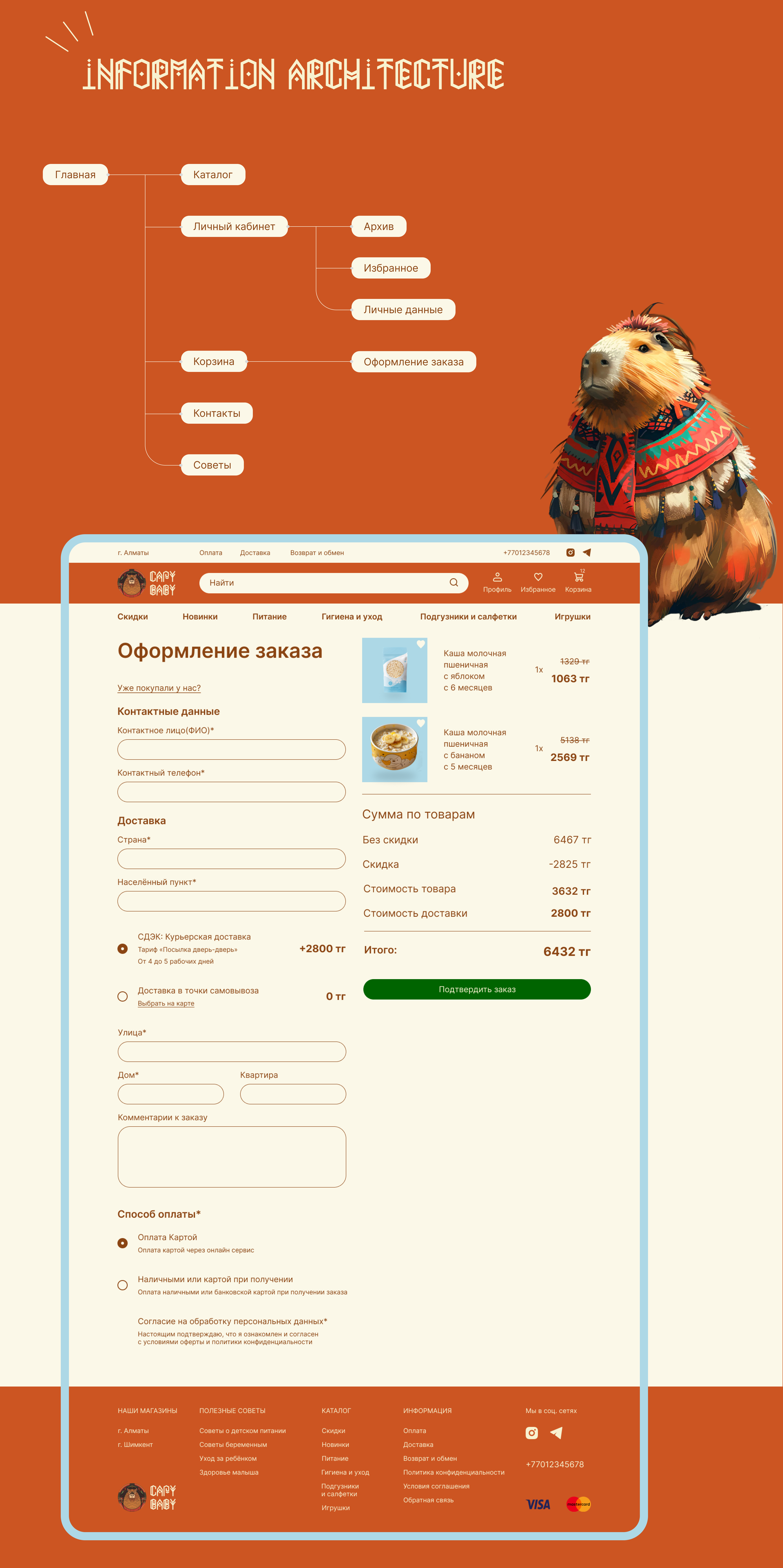 Интернет-магазин CapyBaby — Изображение №6 — Интерфейсы, Иллюстрация на Dprofile