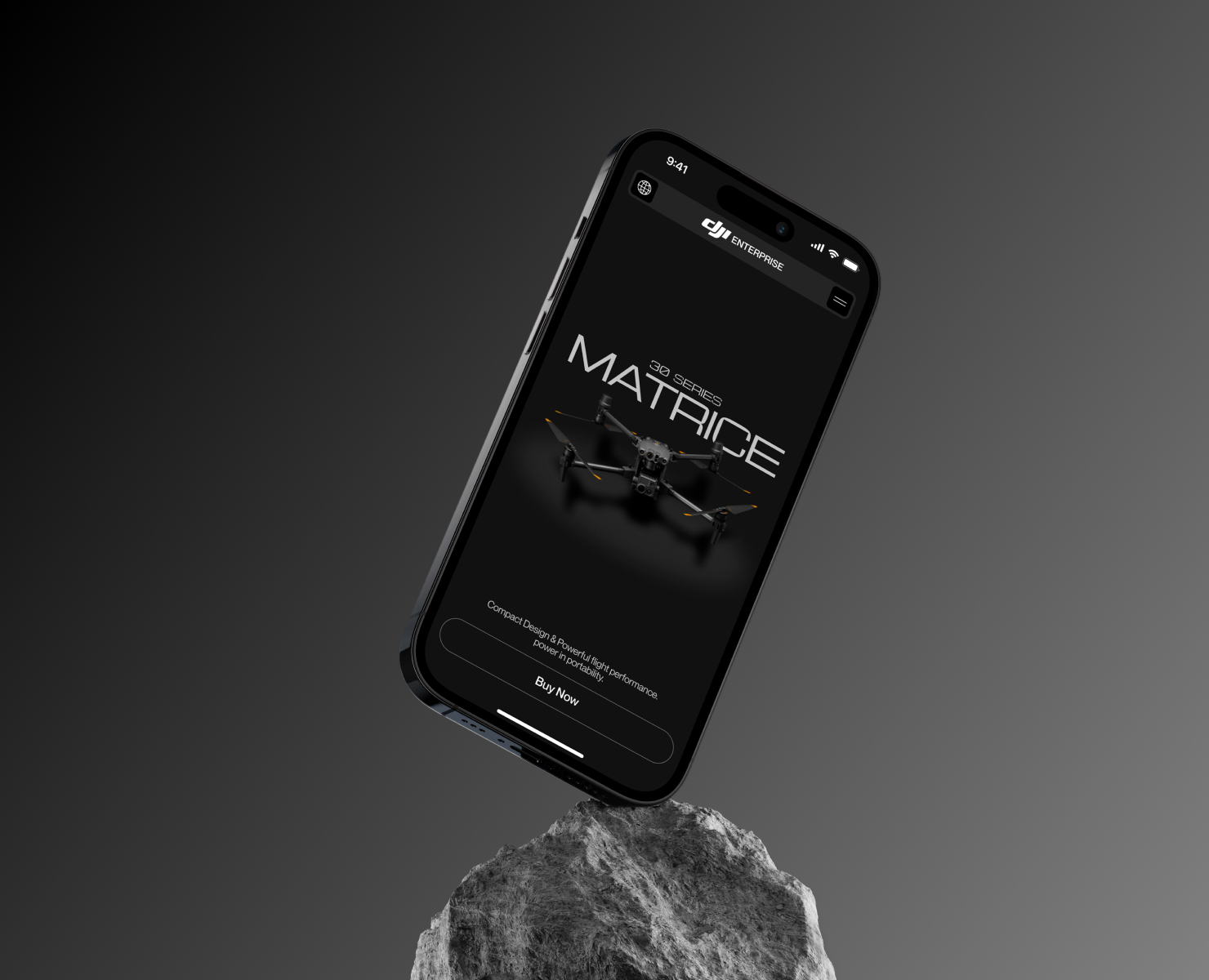 Landing page Dji Matrice 30 — Интерфейсы, Брендинг на Dprofile