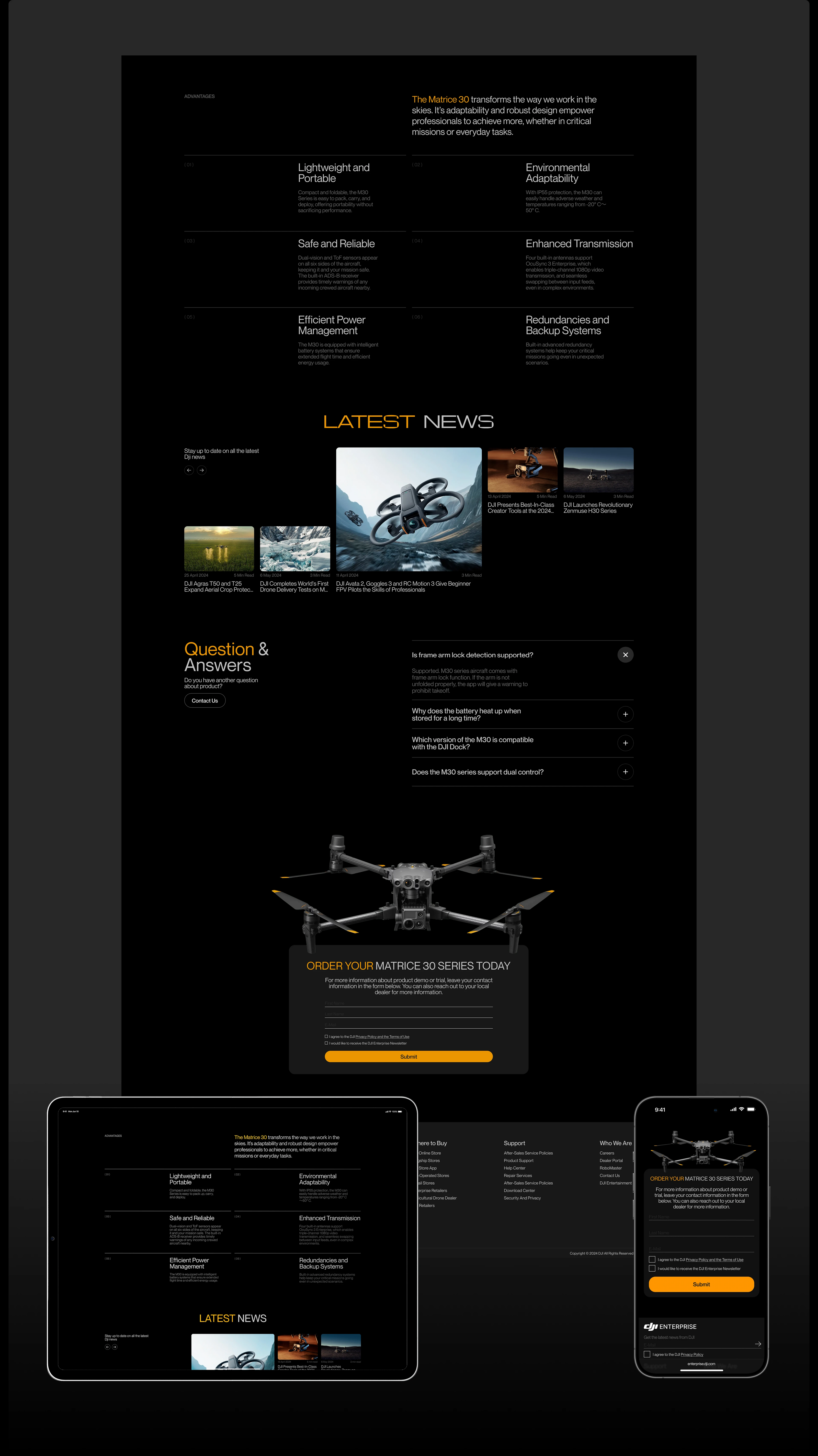 Landing page Dji Matrice 30 — Изображение №8 — Интерфейсы, Брендинг на Dprofile