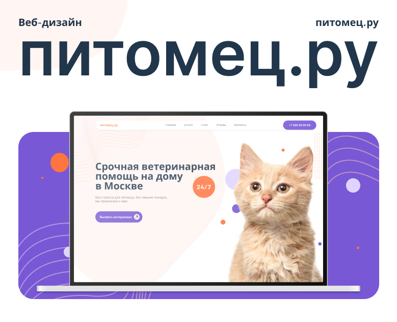 Landing | UX | UI| Ветеринар на дом — Интерфейсы на Dprofile