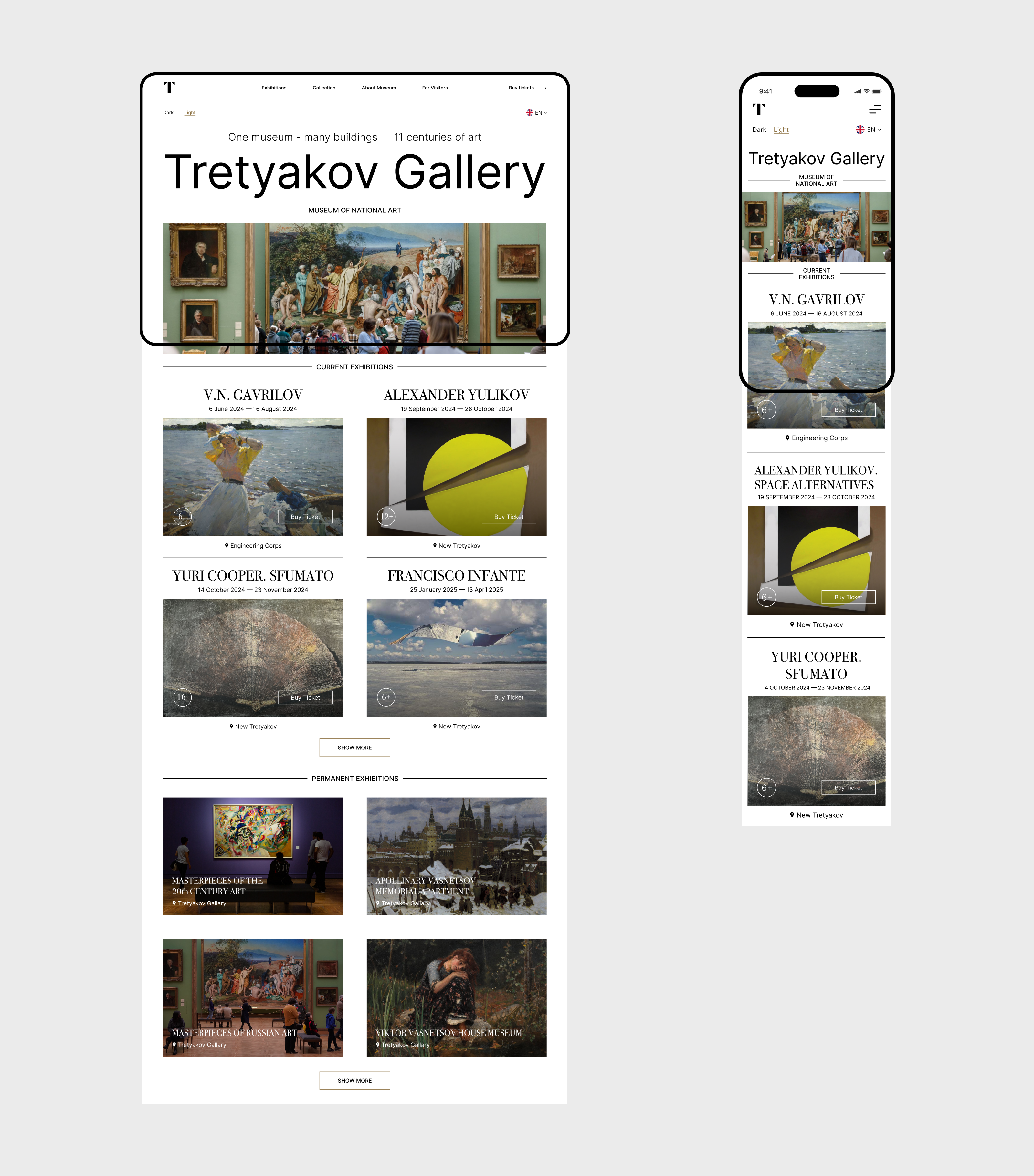 Tretyakov Gallery Website UI Concept — Изображение №7 — Интерфейсы на Dprofile