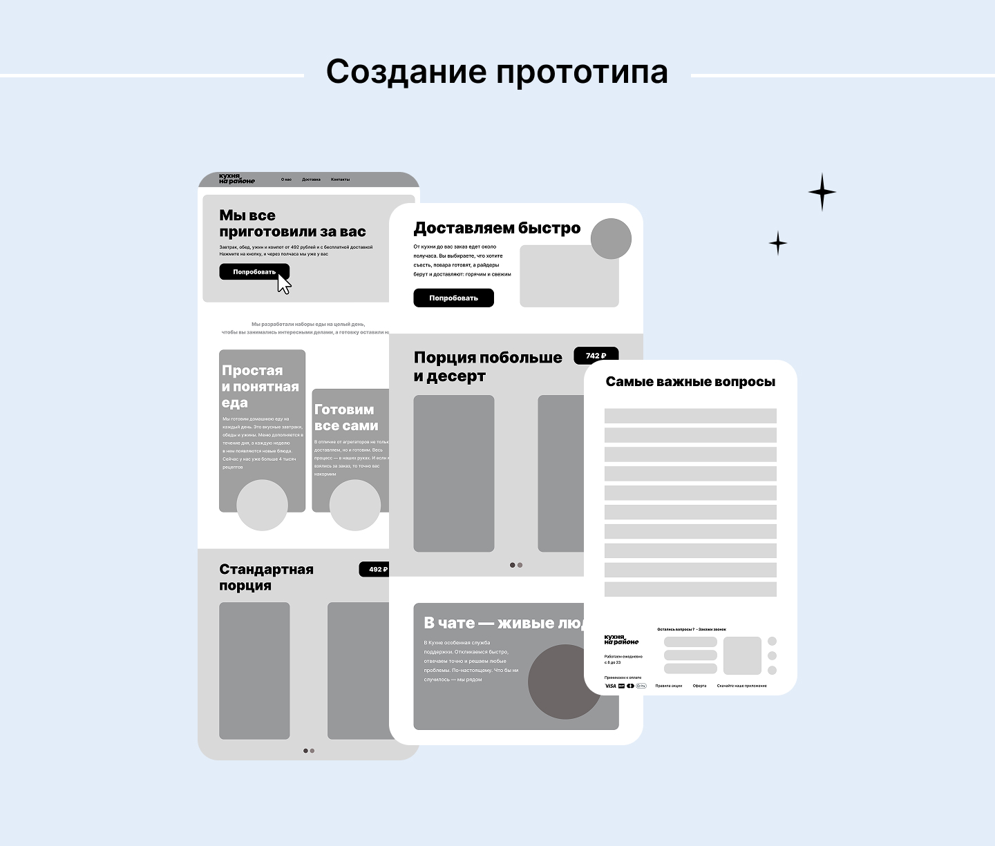 Лендинг для Кухни на районе — Изображение №3 — Интерфейсы на Dprofile