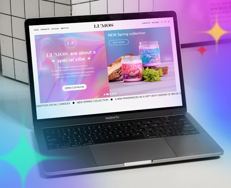 LUMOS - магазин свечей и парфюмерии — Интерфейсы, Брендинг на Dprofile
