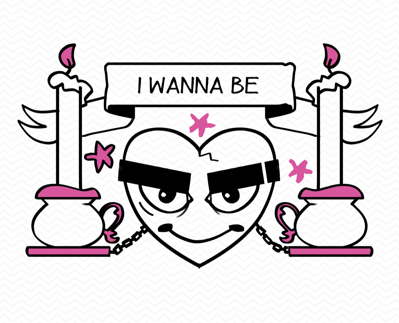 Шрифт "i wanna be" — Иллюстрация, Графика на Dprofile