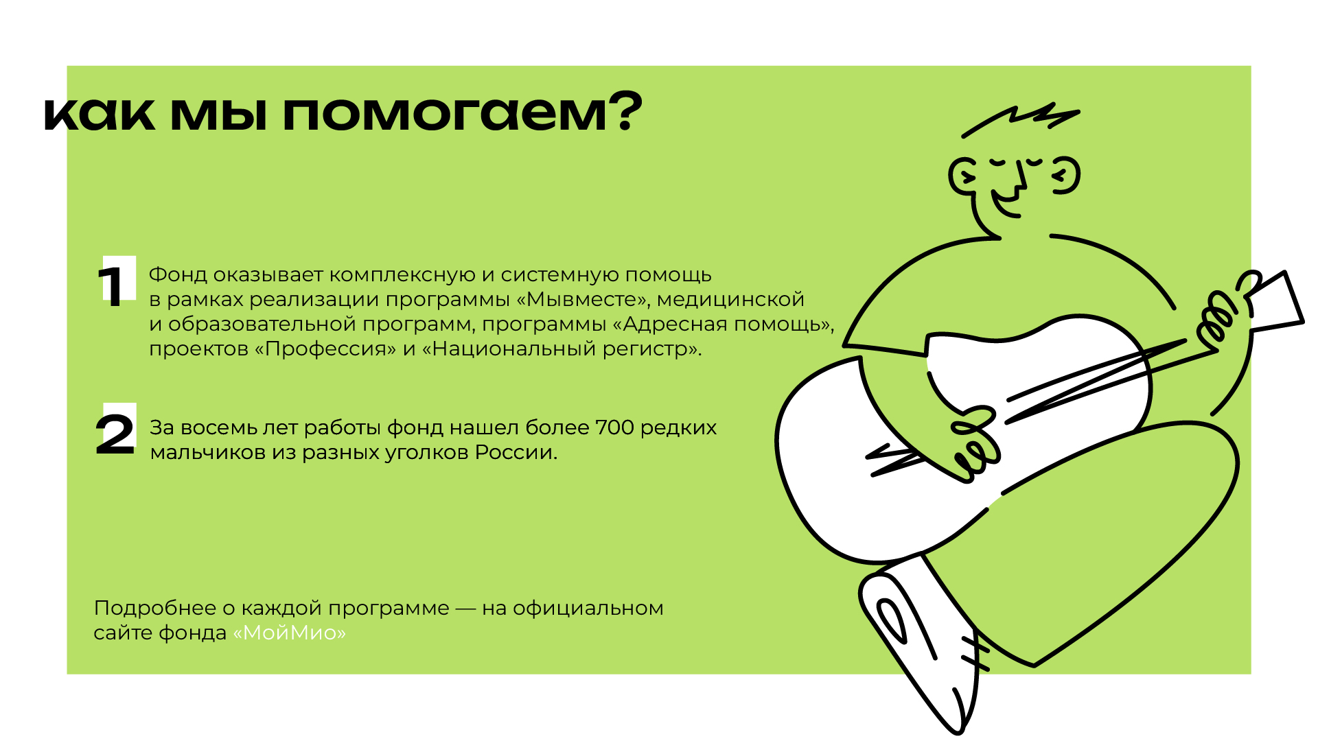 Презентация для благотворительного фонда "МойМио" — Изображение №4 — Маркетинг на Dprofile