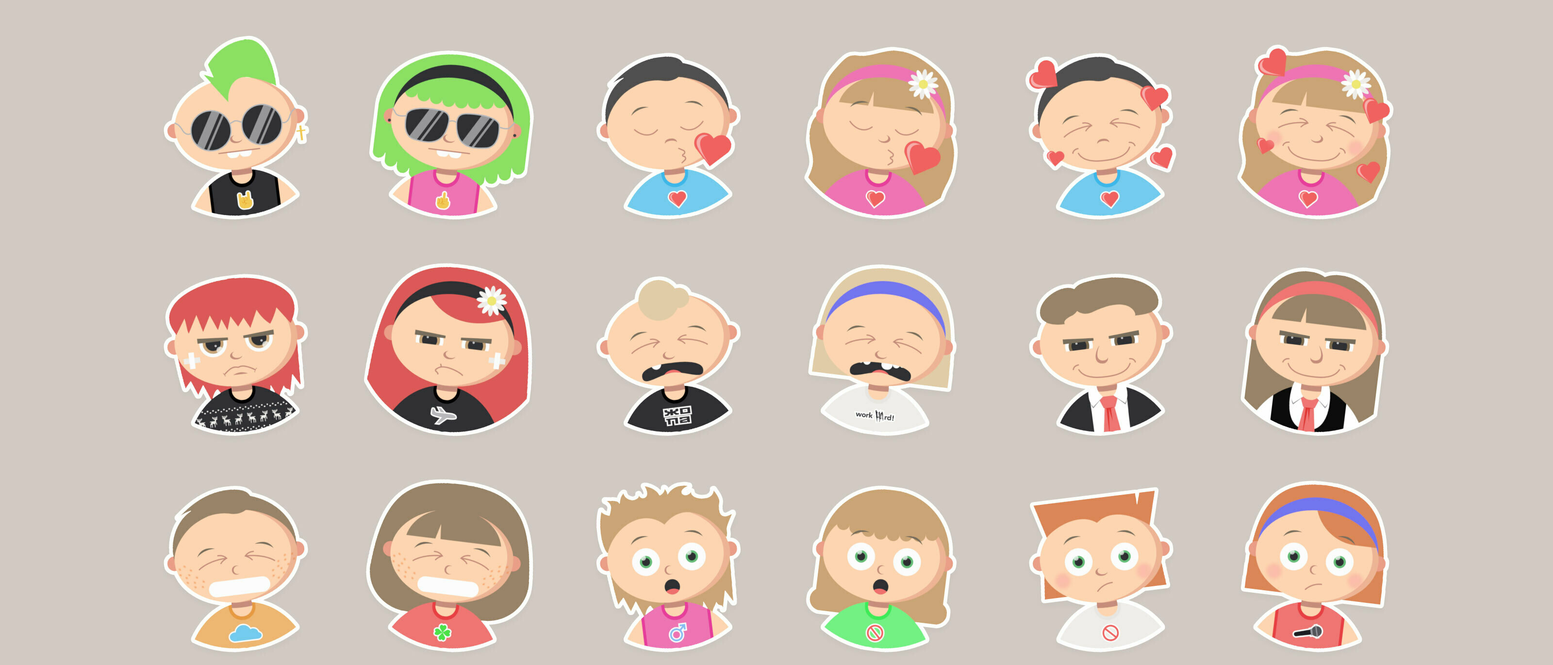 ANGRY!KIDS. Генеративный стикерпак для Telegram — Изображение №29 — Иллюстрация, Графика на Dprofile