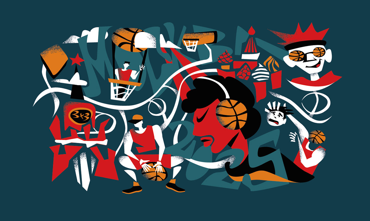 Illustration for the "Red Square Cup" festival — Изображение №5 — Иллюстрация на Dprofile