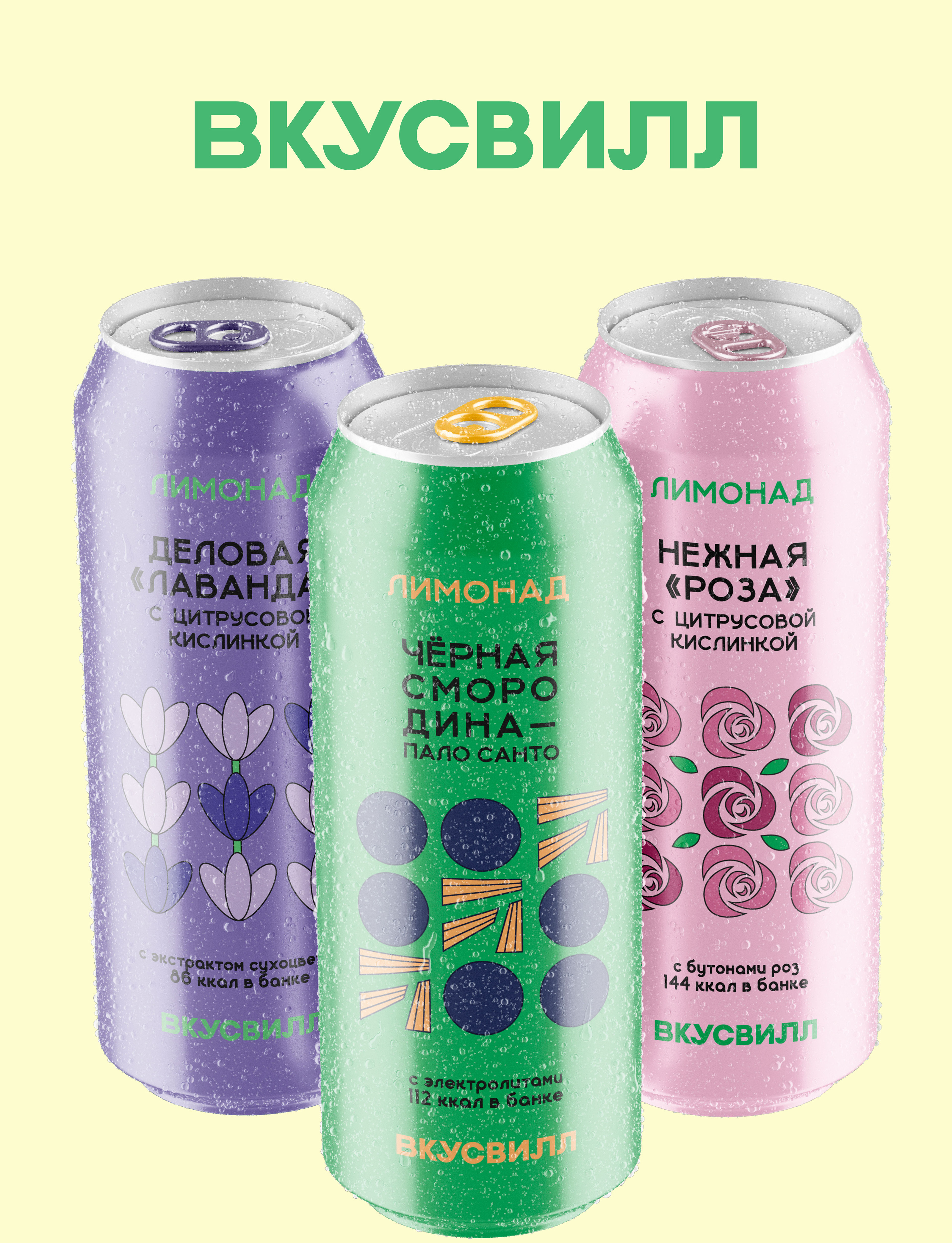 Дизайн лимонадов для ВкусВилл — Изображение №1 — Брендинг, Иллюстрация на Dprofile