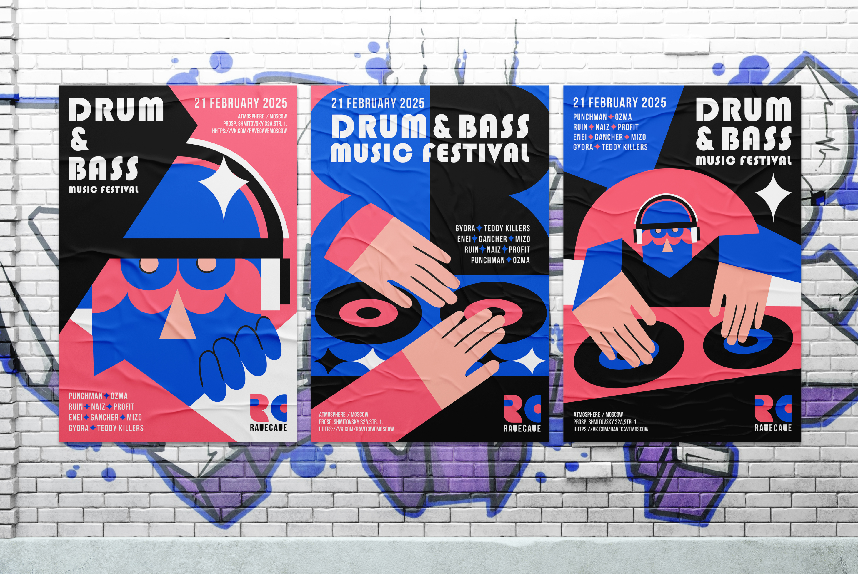 Мерч для музыкального фестиваля «RAVECAVE» — Изображение №7 — Брендинг, Иллюстрация на Dprofile
