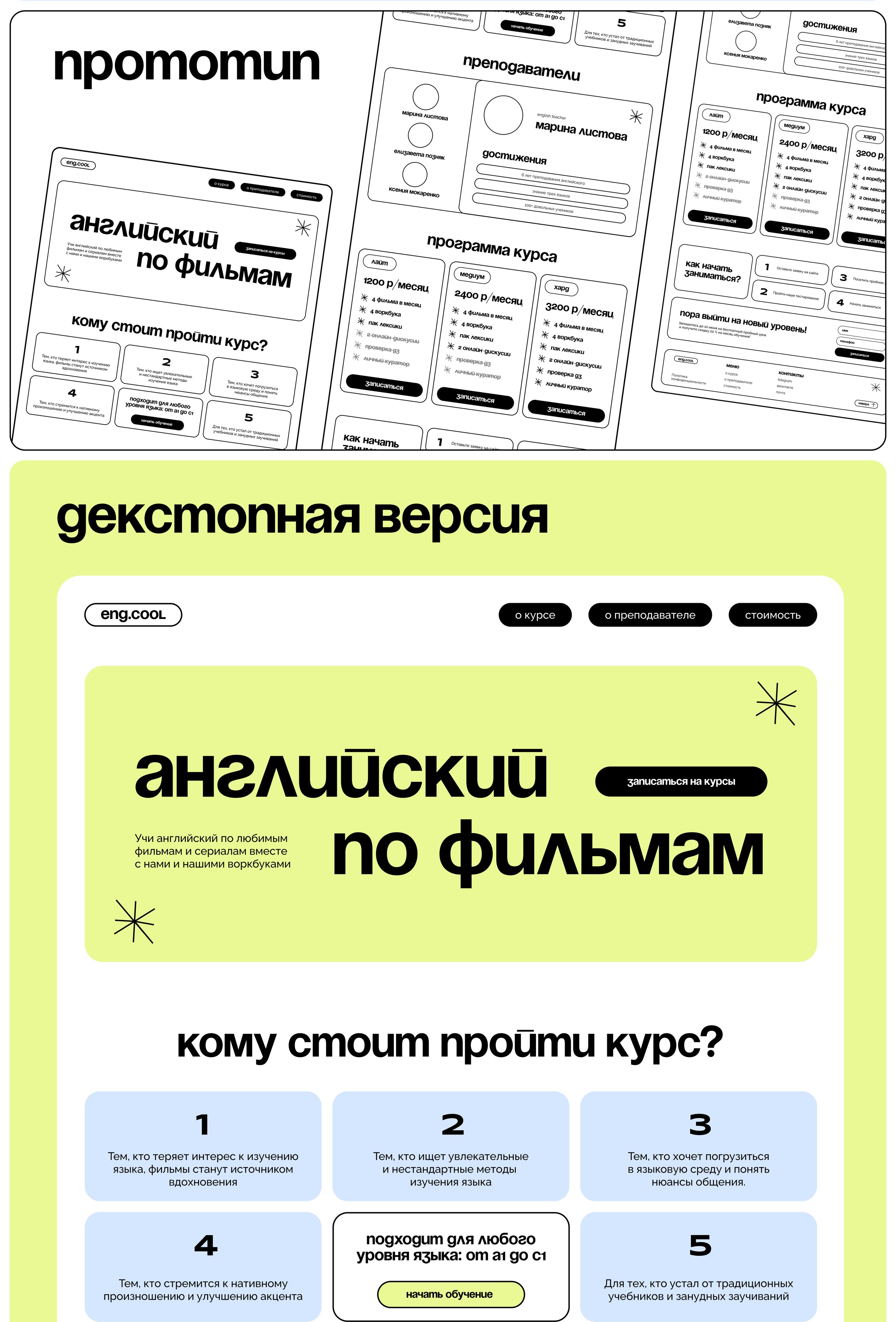 Лендинг для курсов английского языка — Изображение №4 — Интерфейсы, Брендинг на Dprofile
