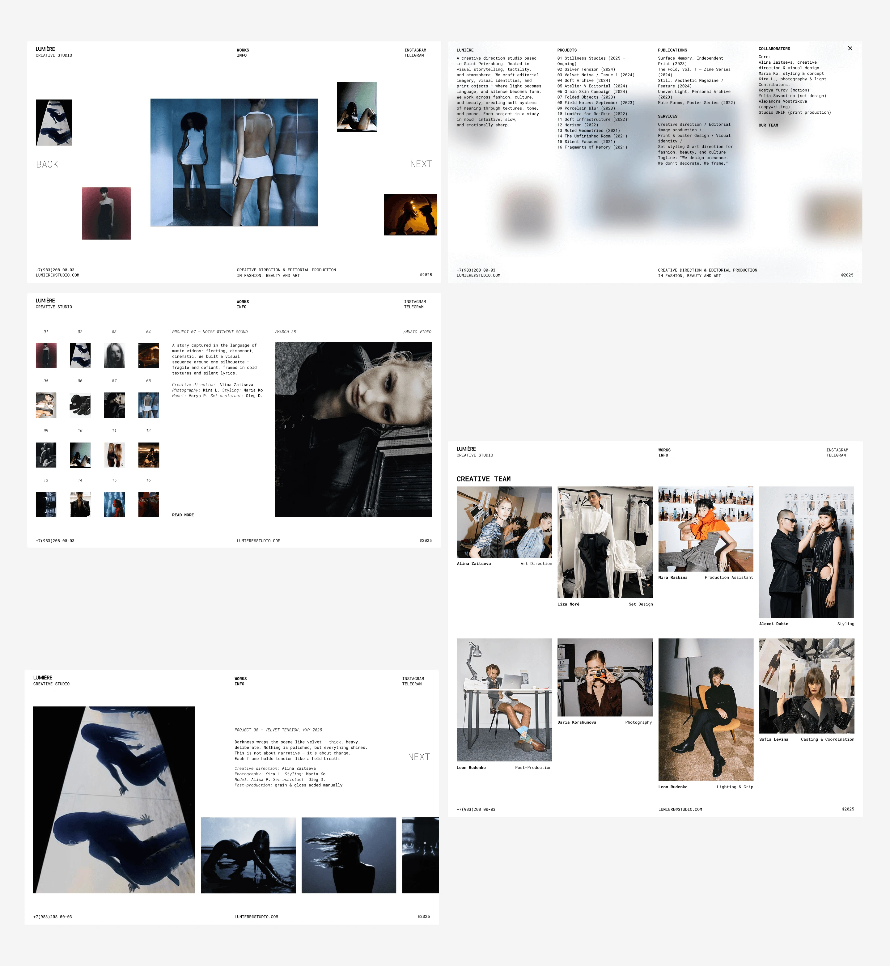LUMIÈRE Studio — Изображение №3 — Интерфейсы, Брендинг на Dprofile