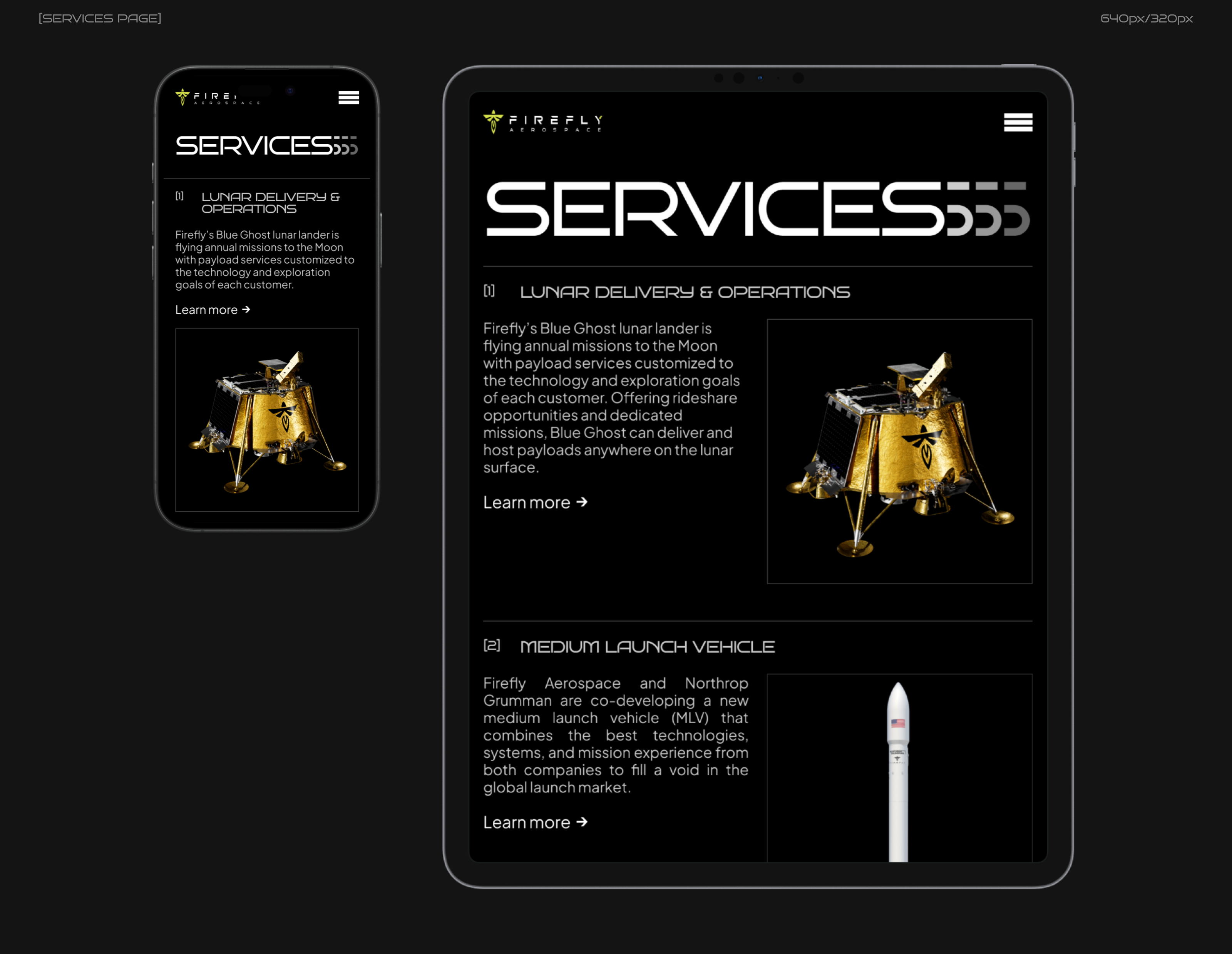 Firefly Aerospace | Corporate Website — Изображение №7 — Интерфейсы на Dprofile