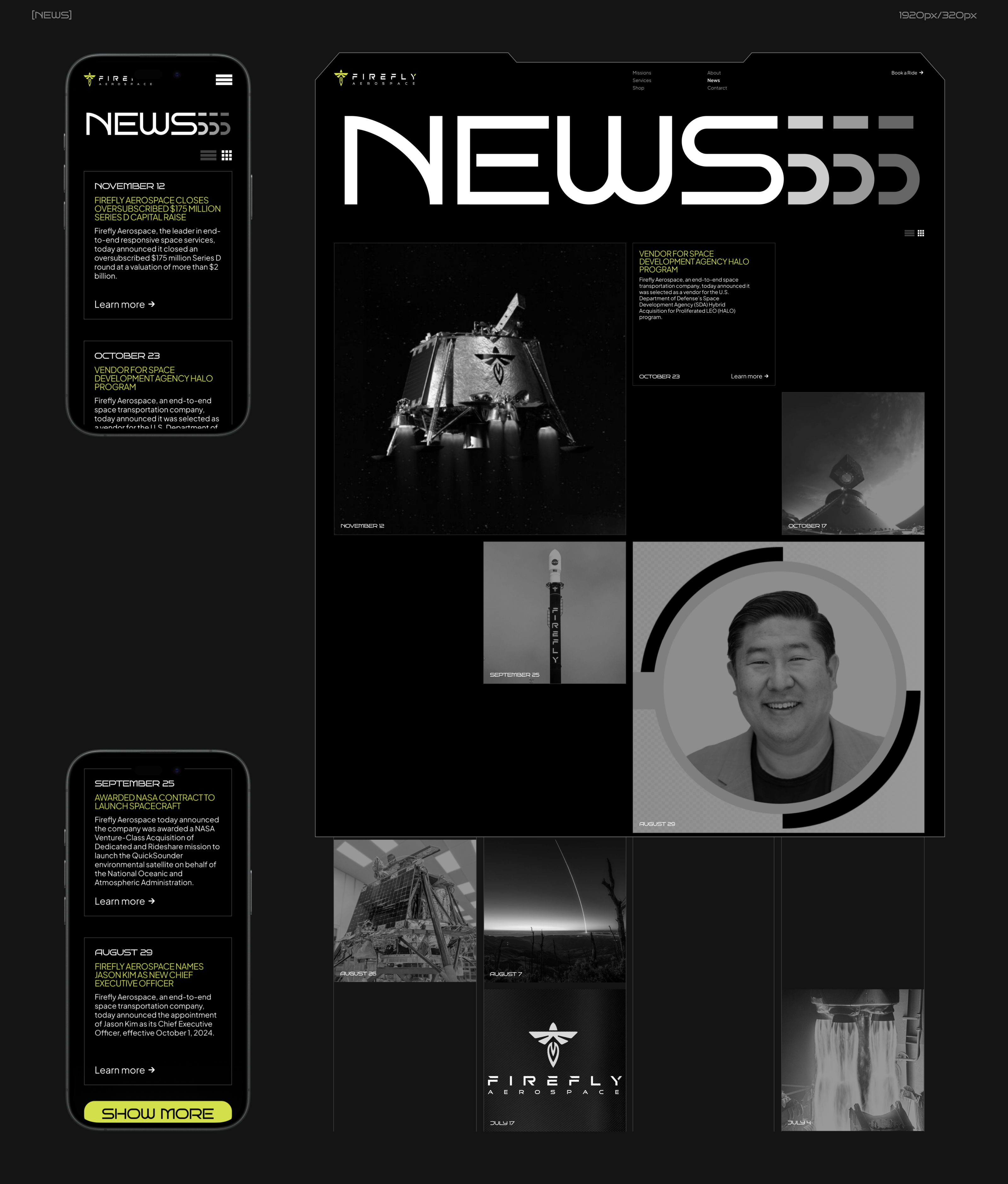 Firefly Aerospace | Corporate Website — Изображение №10 — Интерфейсы на Dprofile