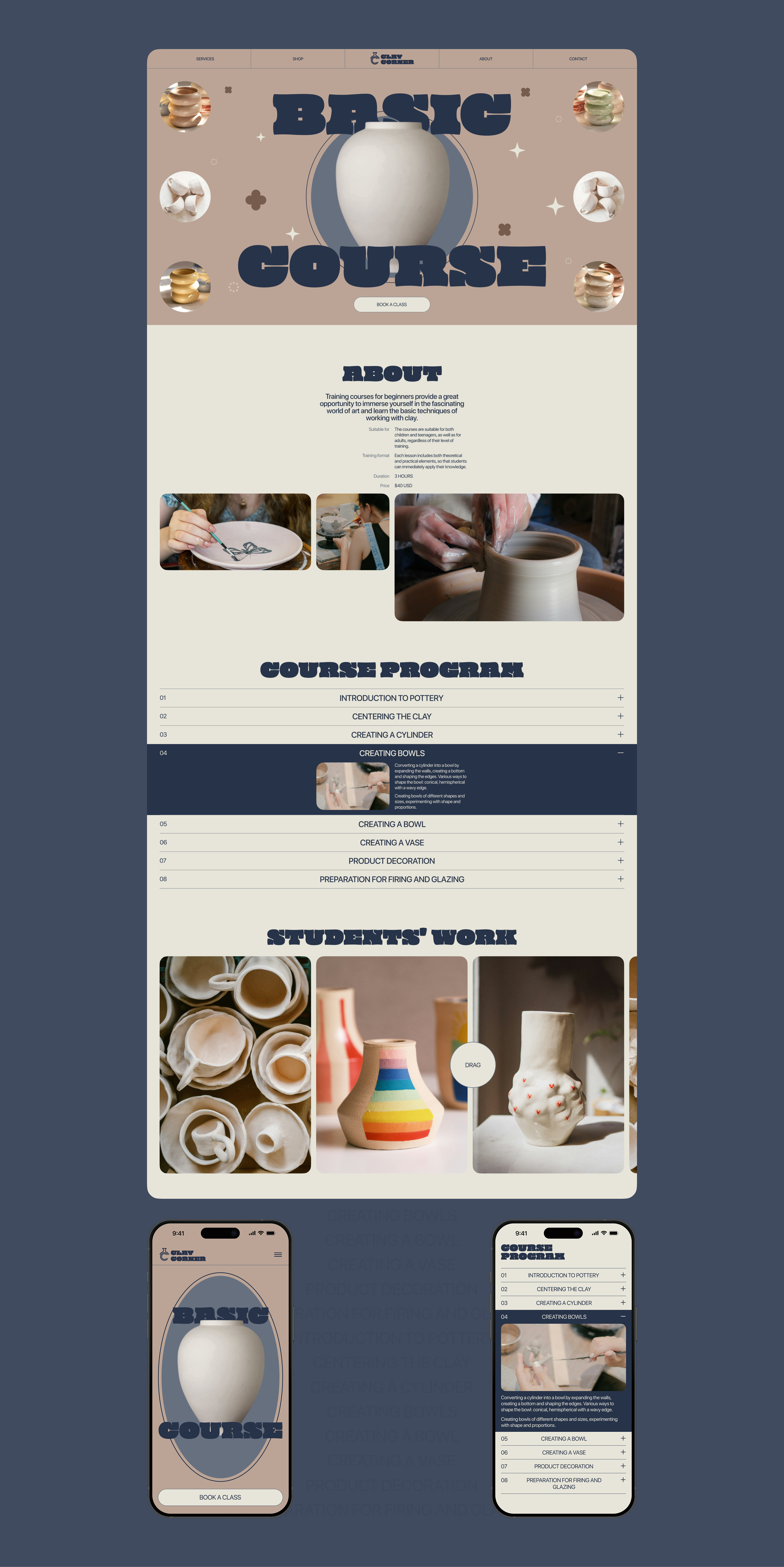 Clay Corner | Corporate Website — Изображение №8 — Интерфейсы на Dprofile