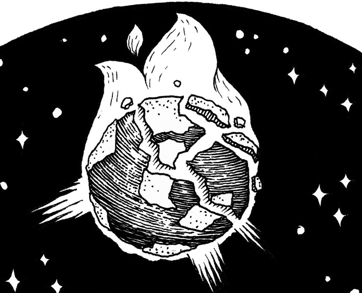 Мир в огне — Иллюстрация, Графика на Dprofile