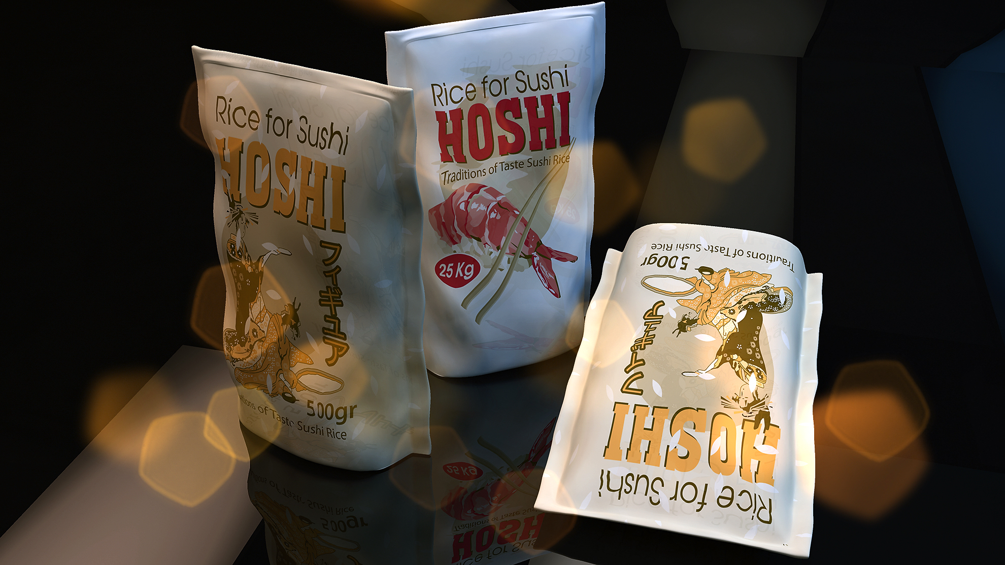 Дизайн упаковки риса "Hoshi" — Изображение №1 — Брендинг на Dprofile