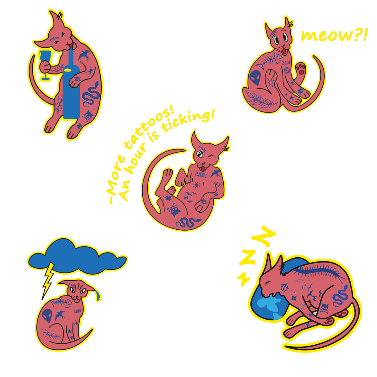 Векторные стикеры для телеграмма — Изображение №4 — Иллюстрация на Dprofile