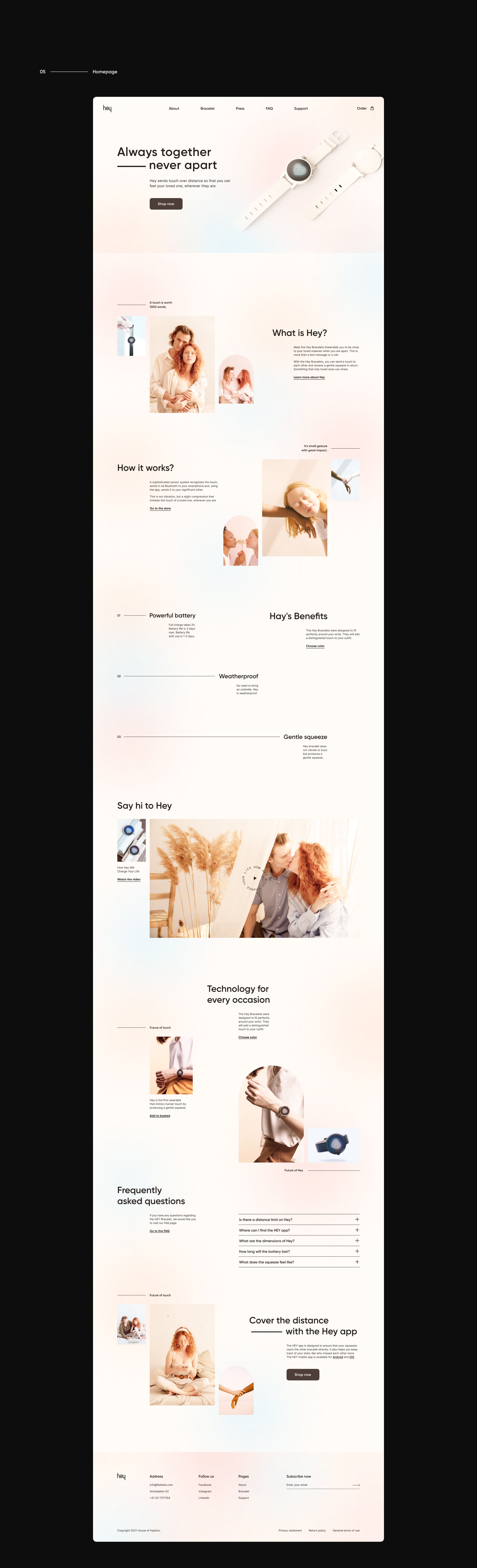 Hey - Website Design — Изображение №2 — Интерфейсы на Dprofile