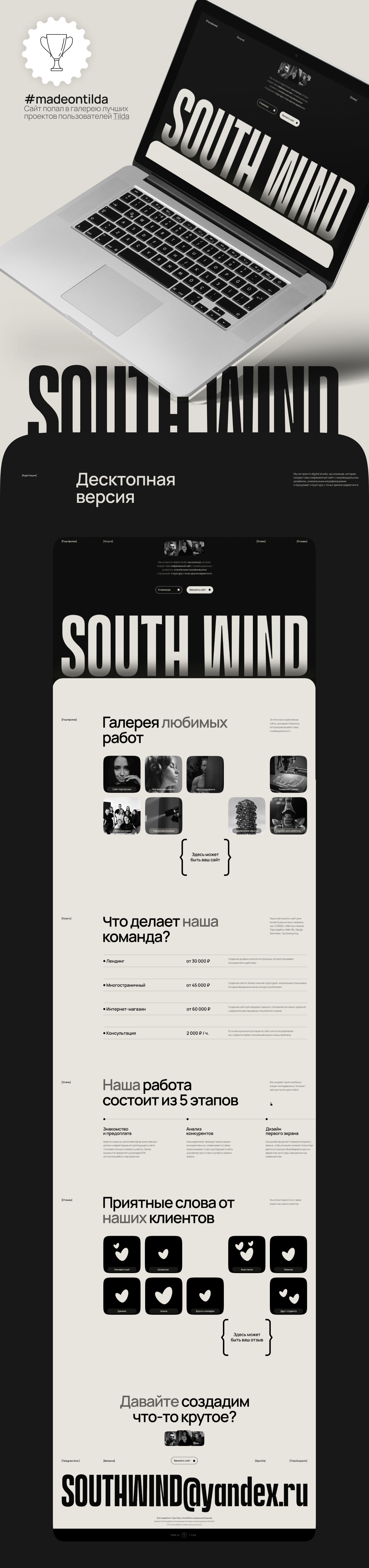 SOUTH WIND - студия веб-дизайна — Изображение №1 — Интерфейсы на Dprofile