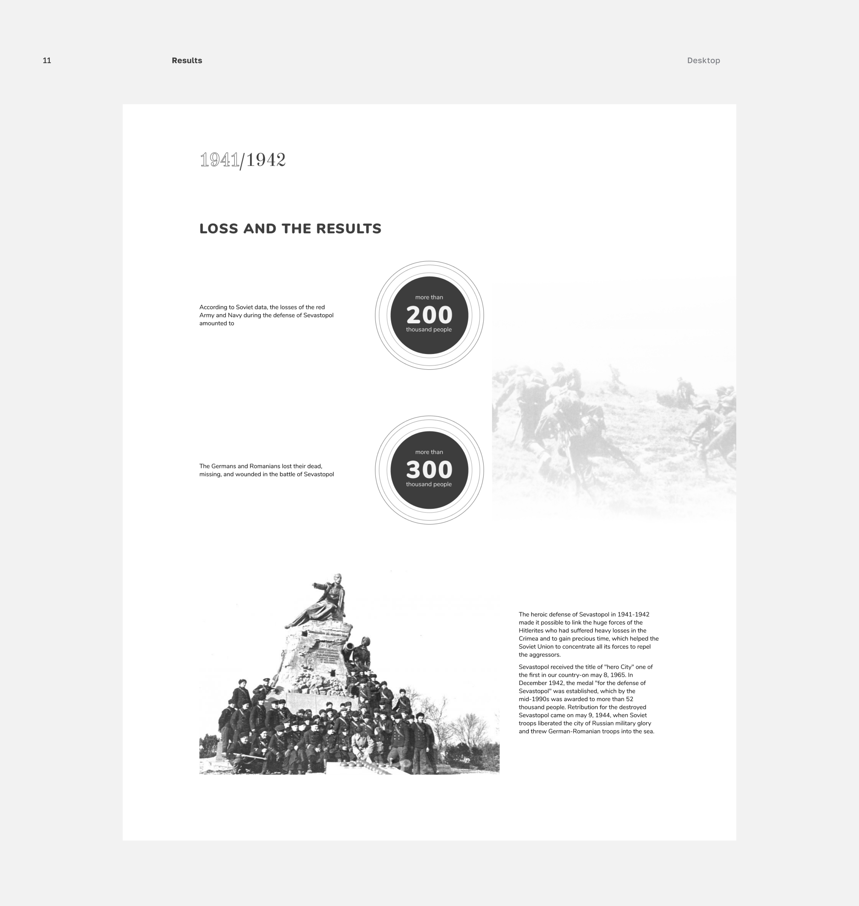 Website about the history of the defence of Sevastopol — Изображение №15 — Графика на Dprofile