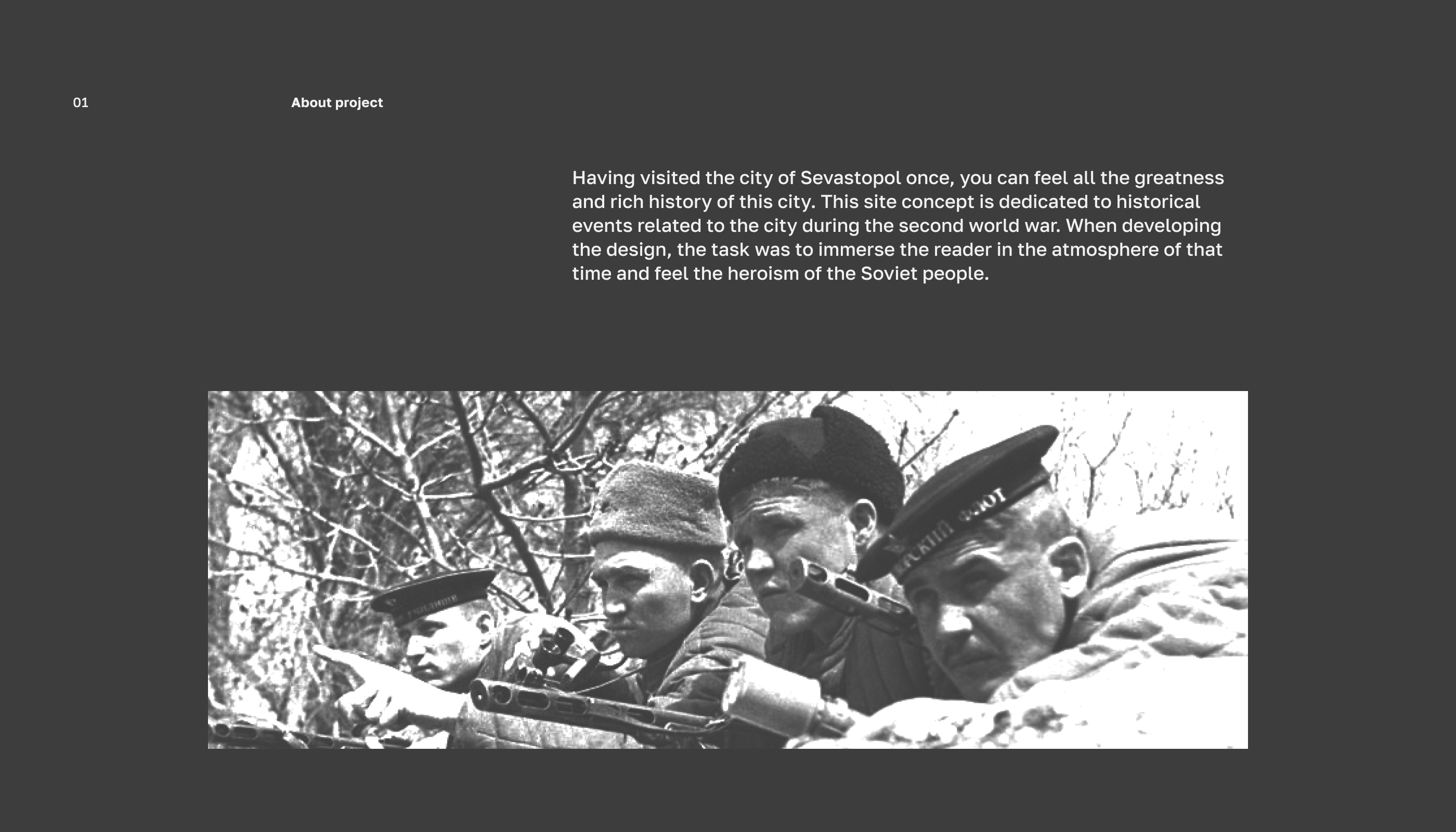 Website about the history of the defence of Sevastopol — Изображение №2 — Графика на Dprofile