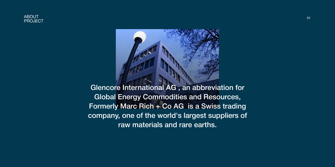 GLENCORE corporate website — Изображение №1 — Интерфейсы, Анимация на Dprofile