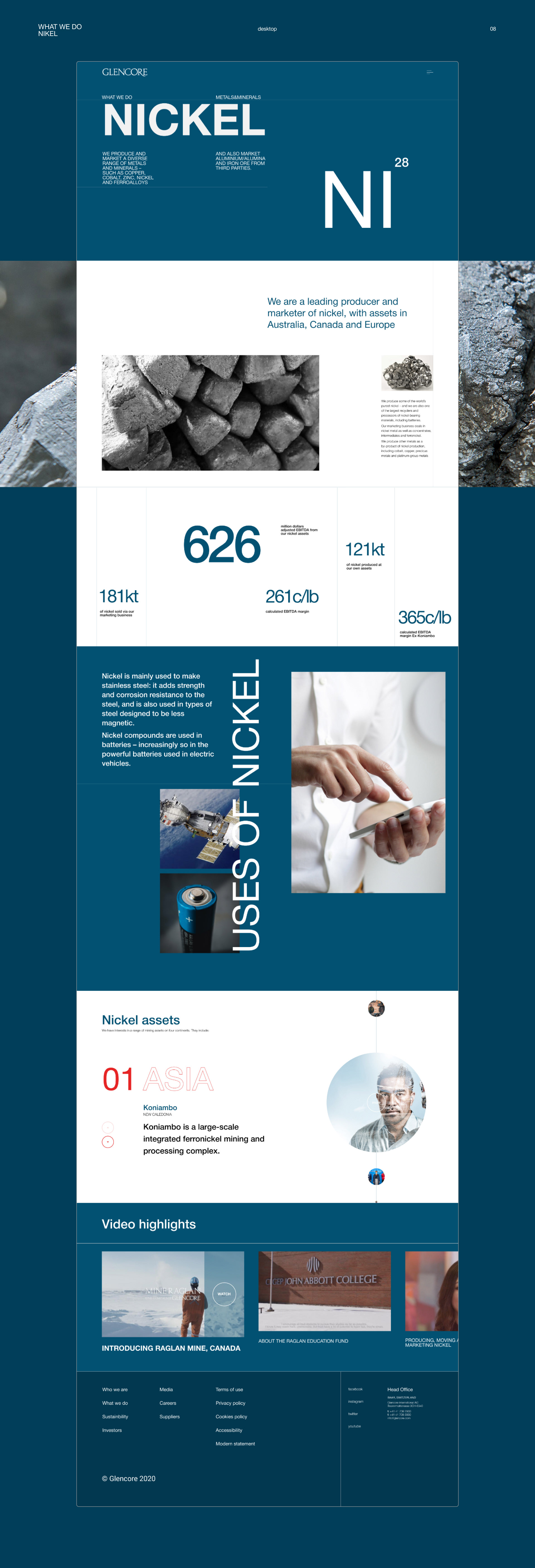 GLENCORE corporate website — Изображение №10 — Интерфейсы, Анимация на Dprofile