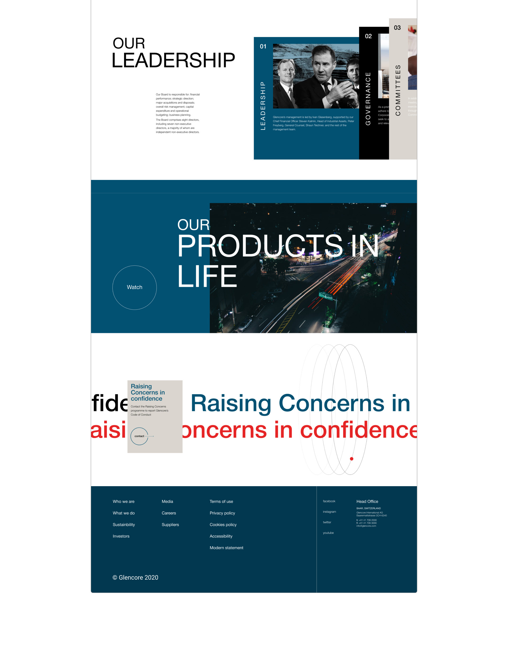 GLENCORE corporate website — Изображение №8 — Интерфейсы, Анимация на Dprofile