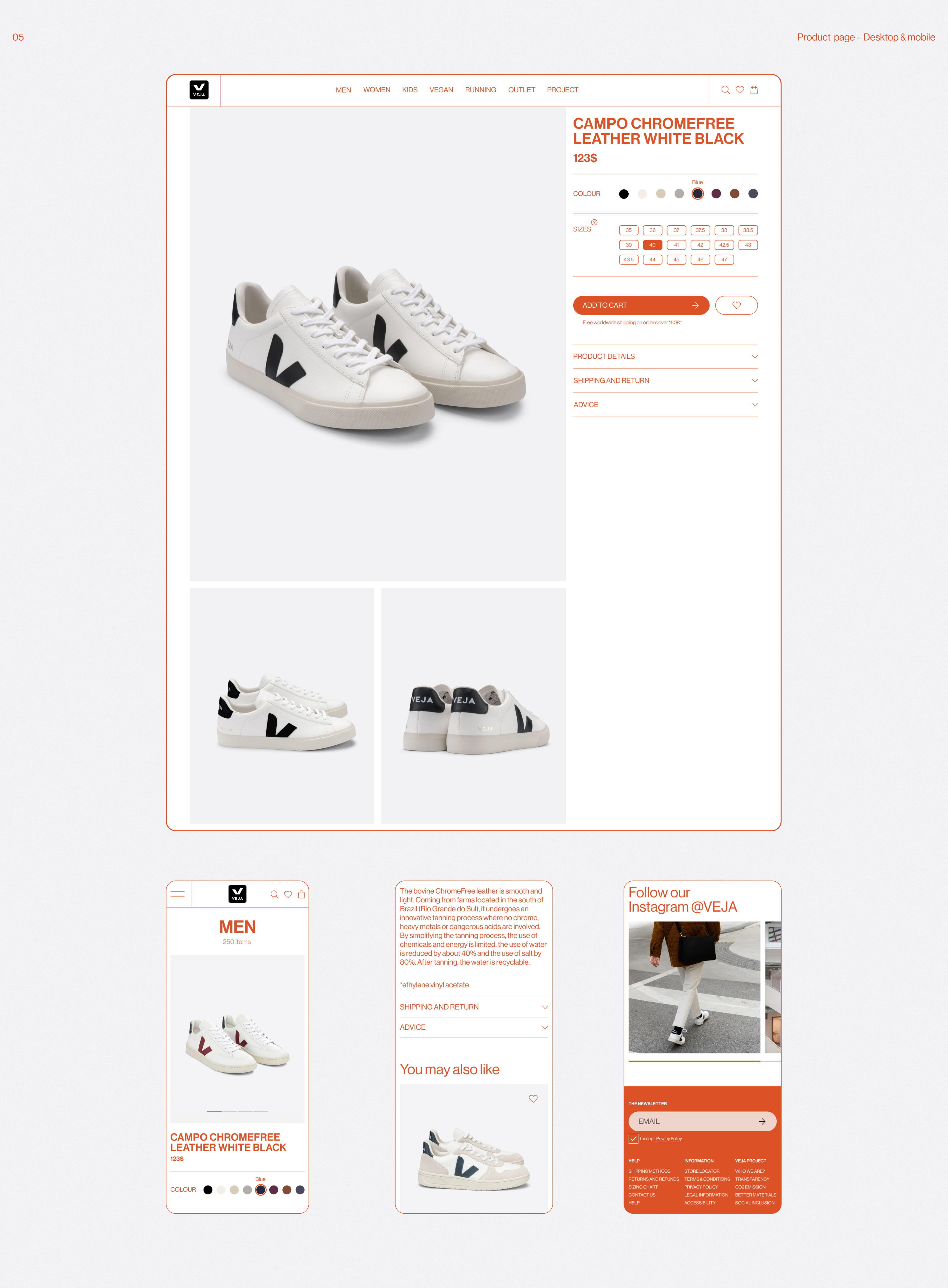 VEJA | E-COMMERCE WEBSITE | (RE)DESIGN — Изображение №8 — Интерфейсы, Анимация на Dprofile