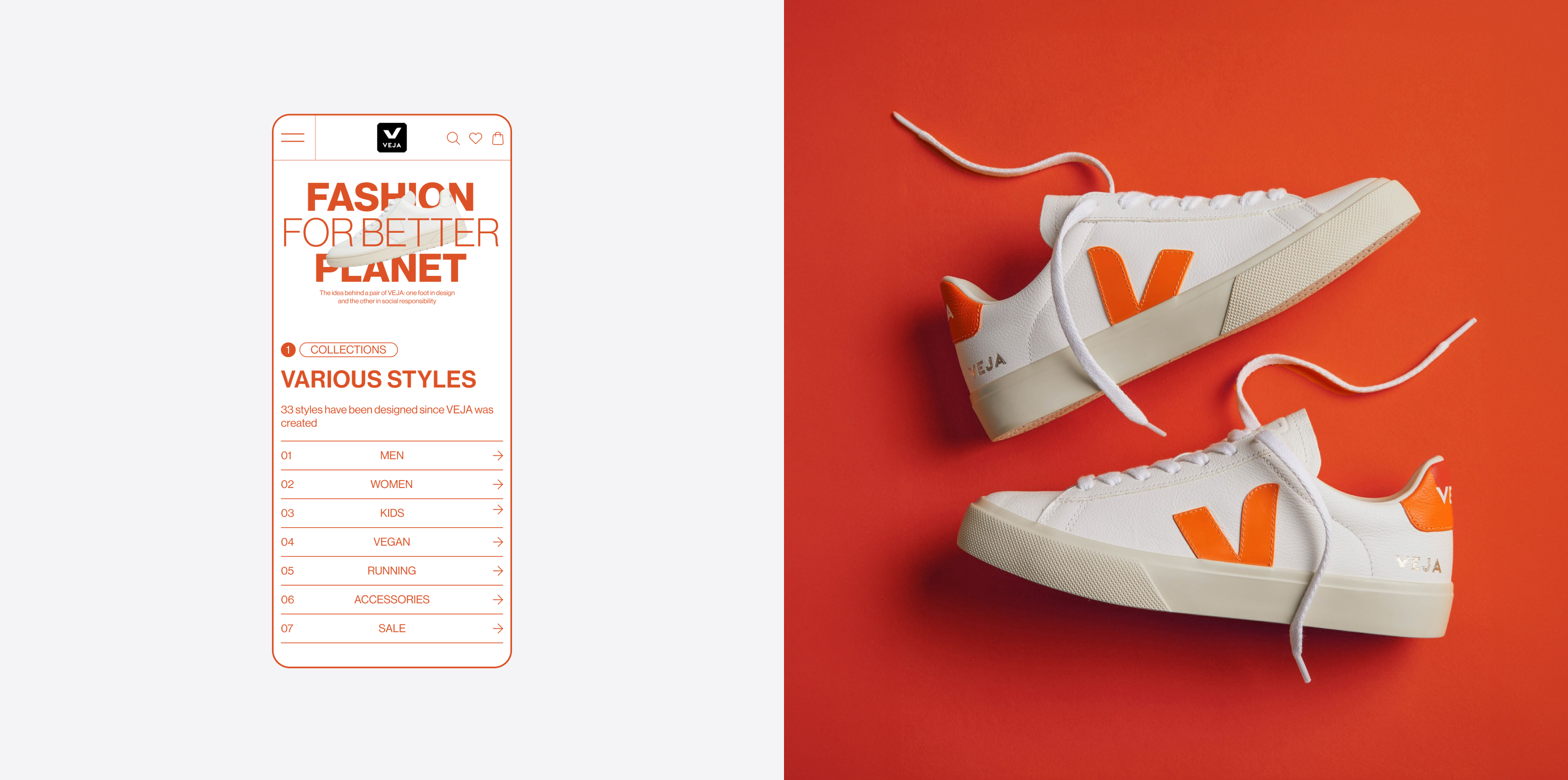 VEJA | E-COMMERCE WEBSITE | (RE)DESIGN — Изображение №4 — Интерфейсы, Анимация на Dprofile