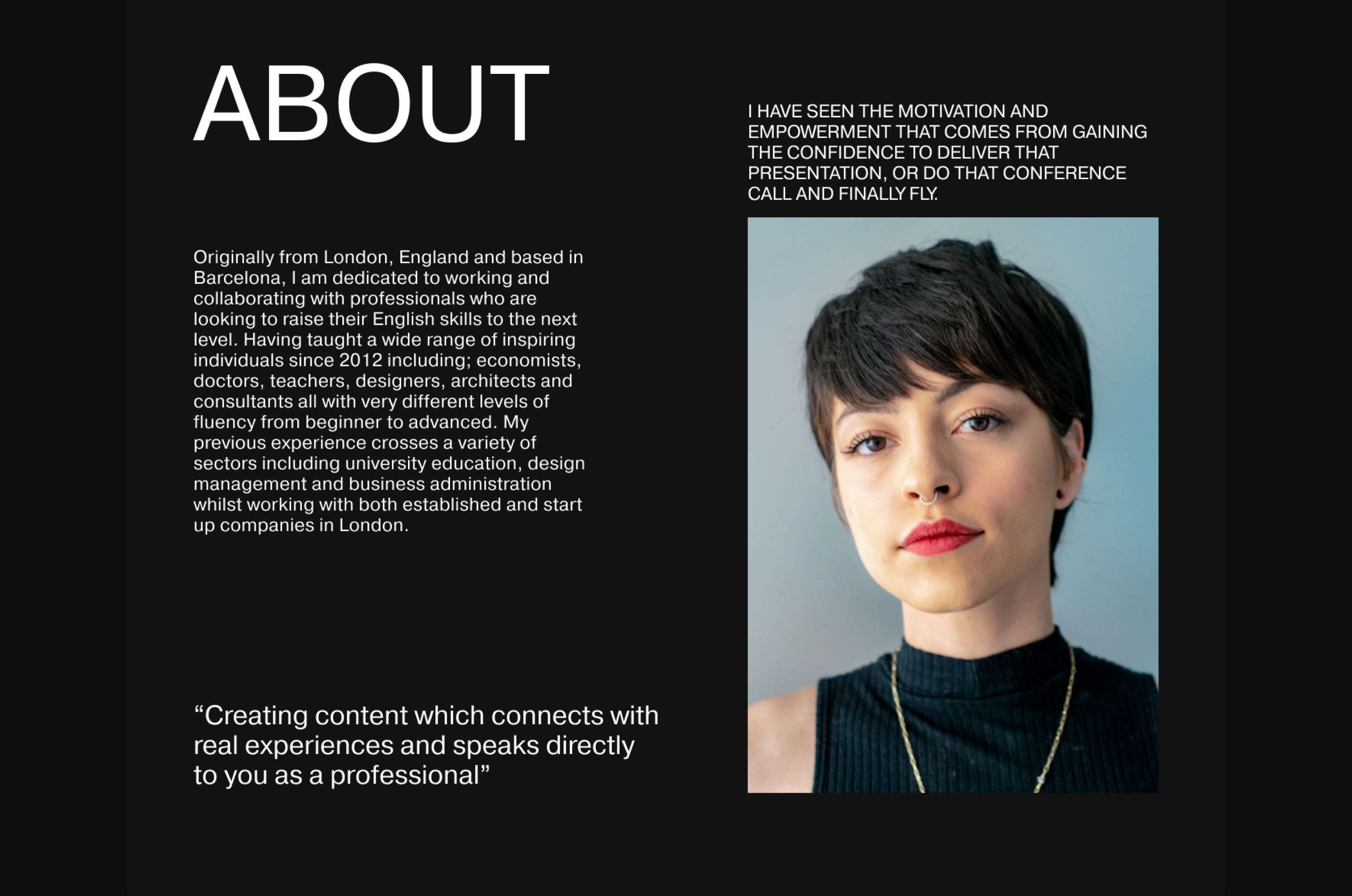 Landing page| English teacher | Online course — Изображение №2 — Интерфейсы, Анимация на Dprofile
