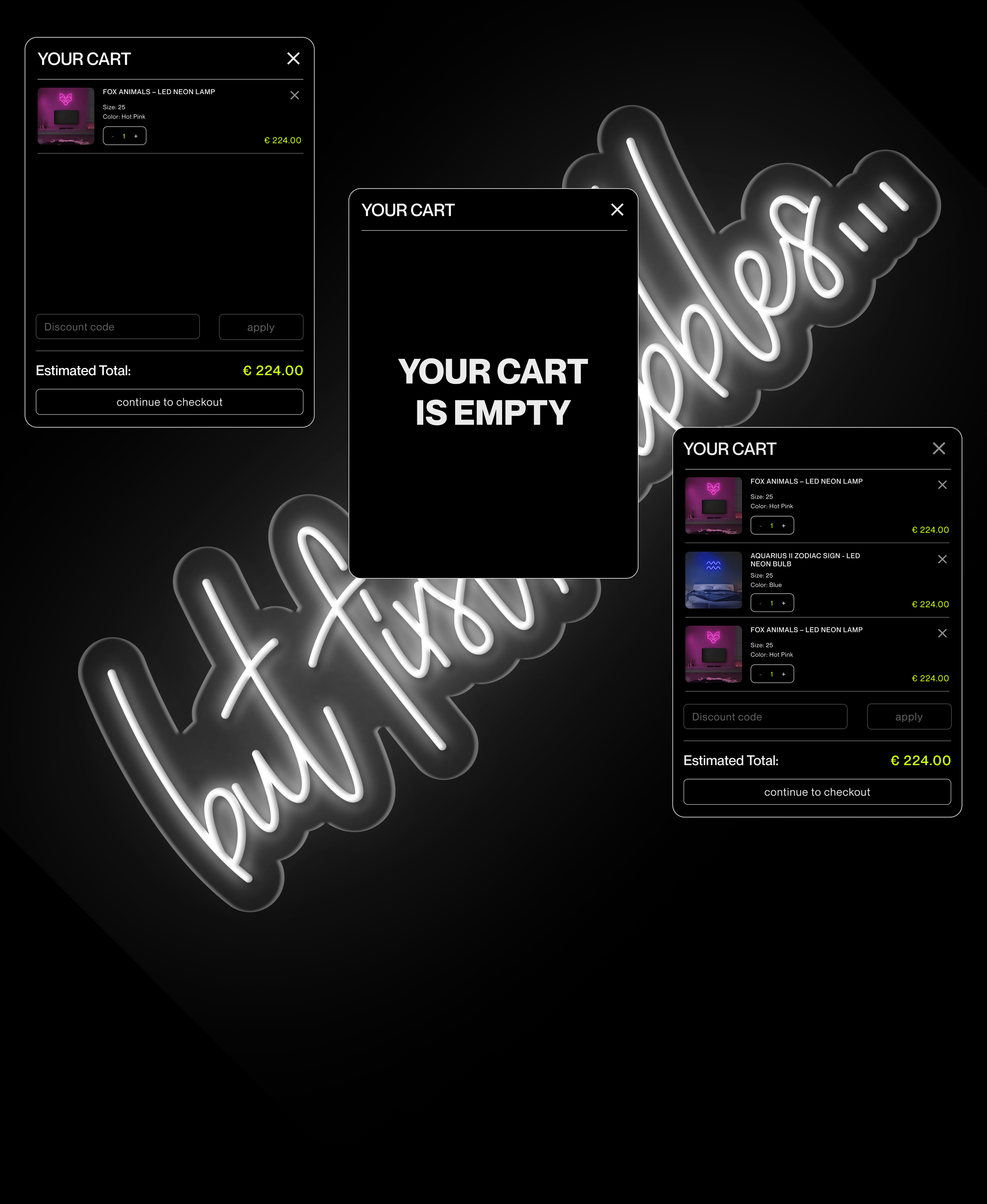 Neon sign | e-commerce — Изображение №14 — Интерфейсы, Анимация на Dprofile