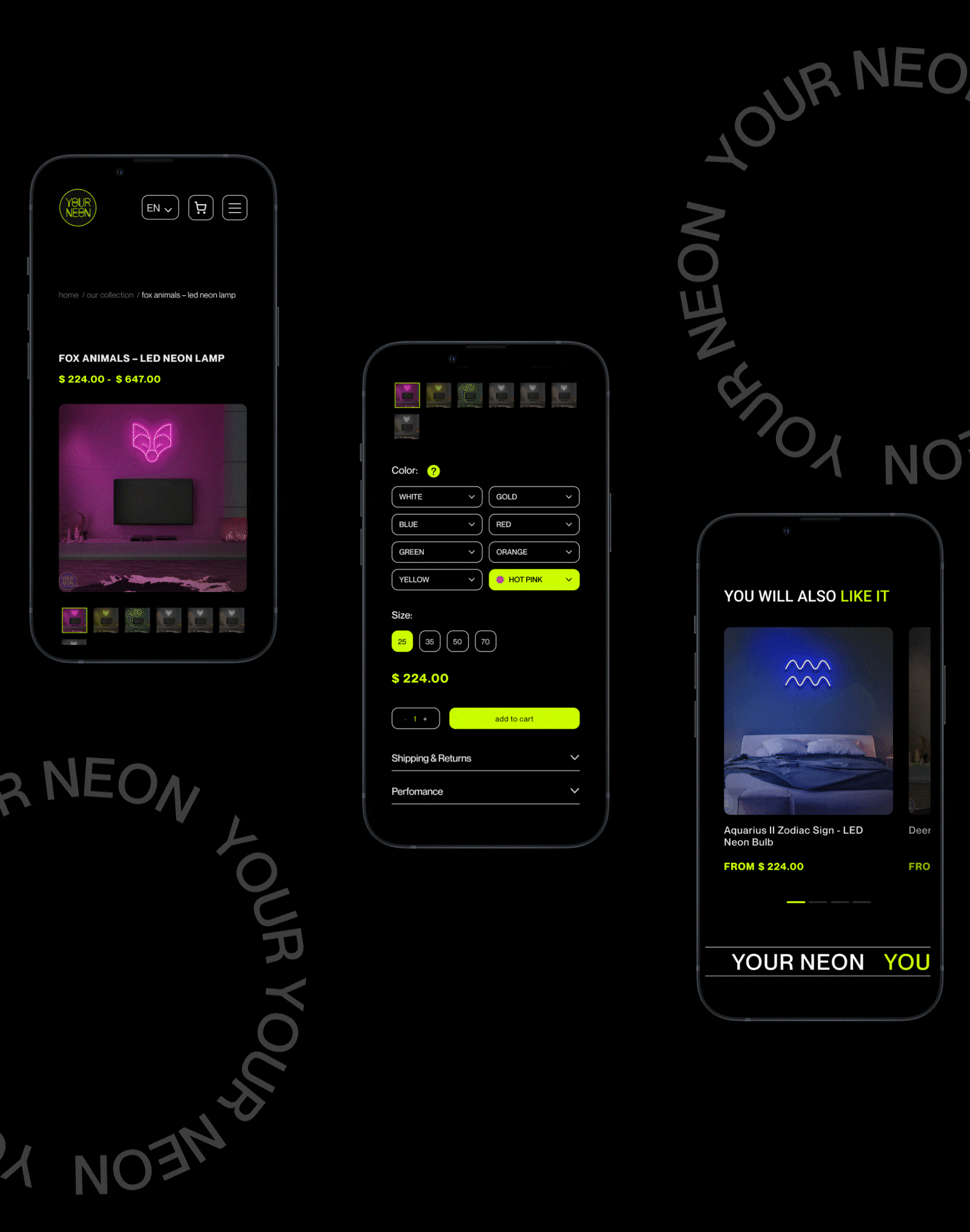 Neon sign | e-commerce — Изображение №12 — Интерфейсы, Анимация на Dprofile