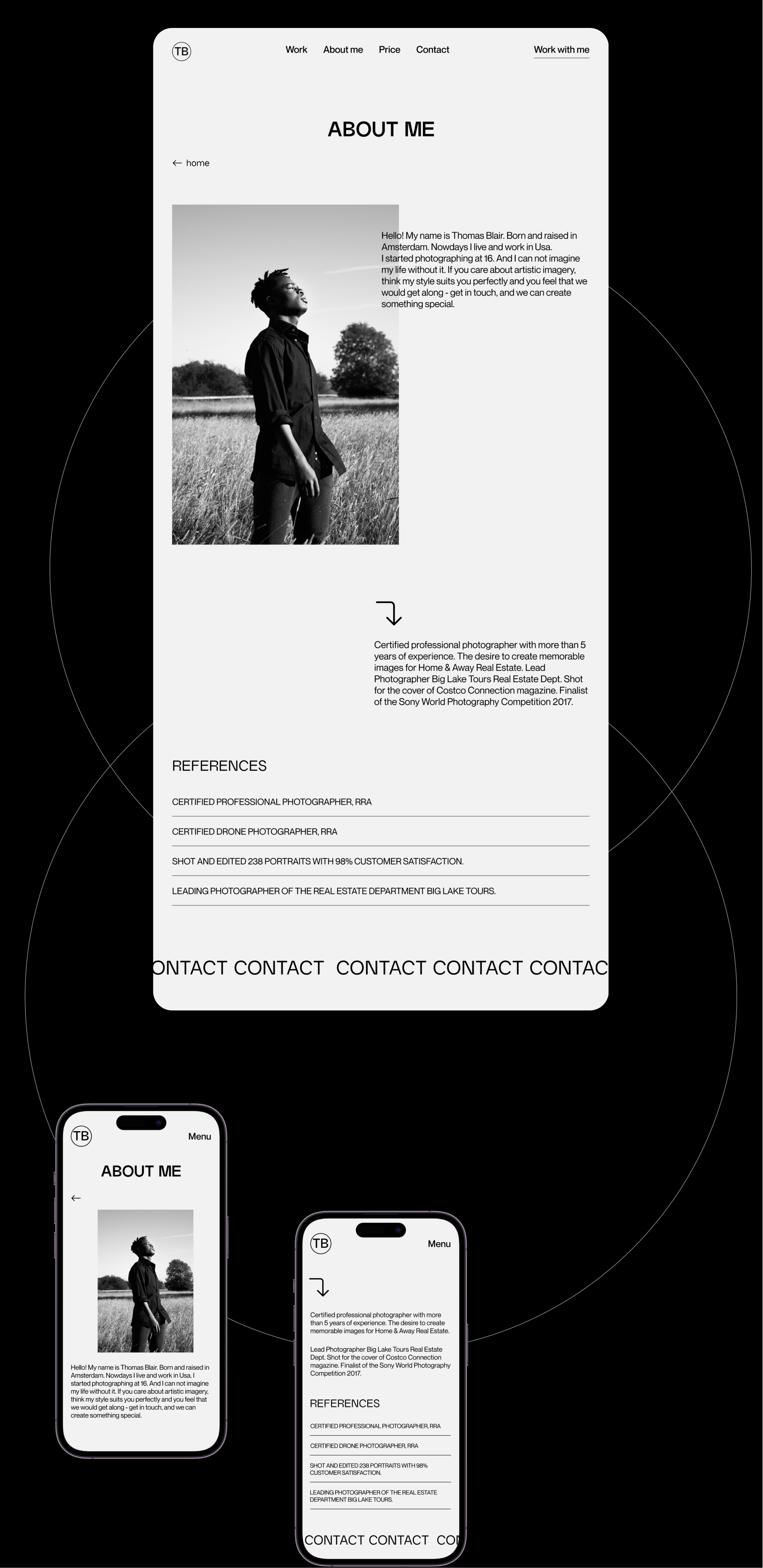 Website | Portfolio Photographer — Изображение №4 — Интерфейсы, Анимация на Dprofile