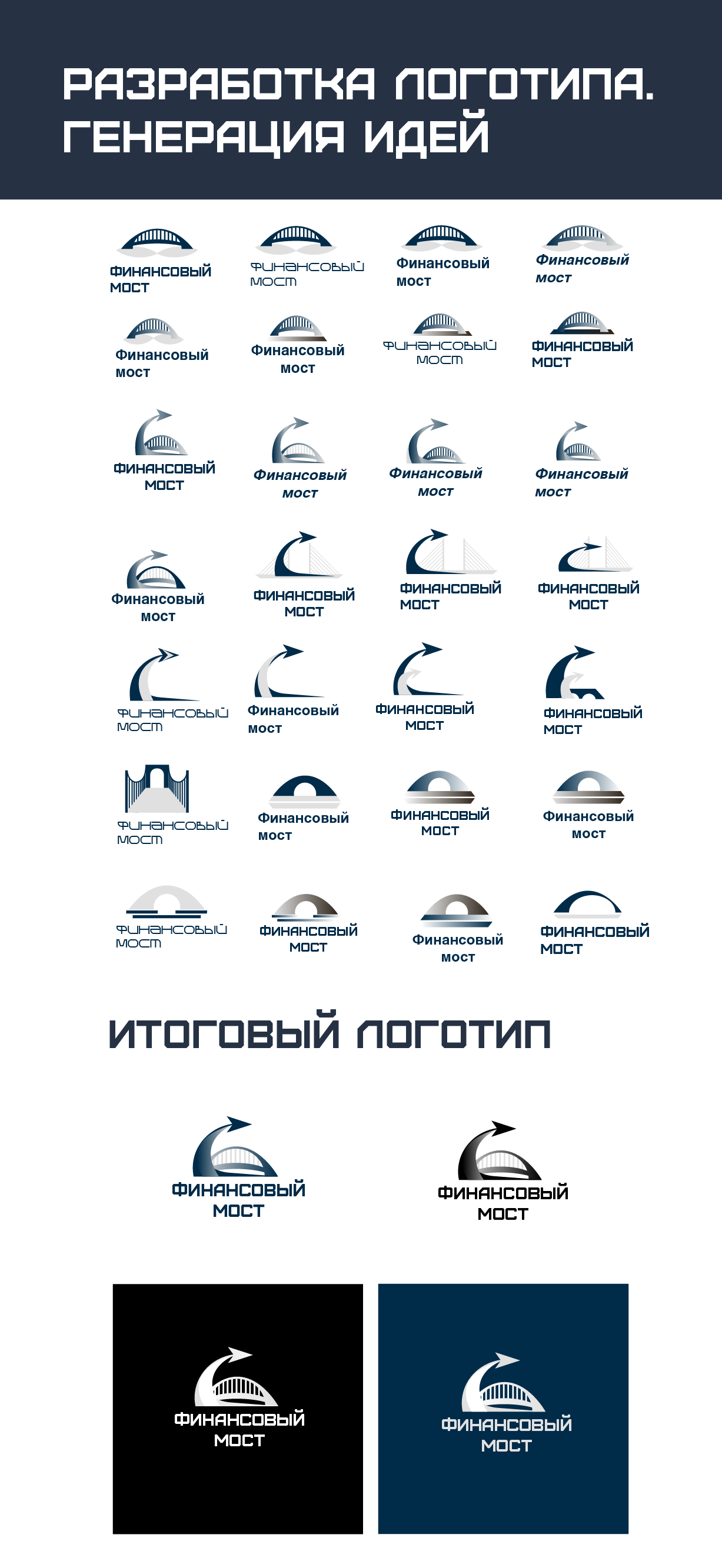 Логобук "Финансовый мост" — Изображение №5 — Брендинг на Dprofile