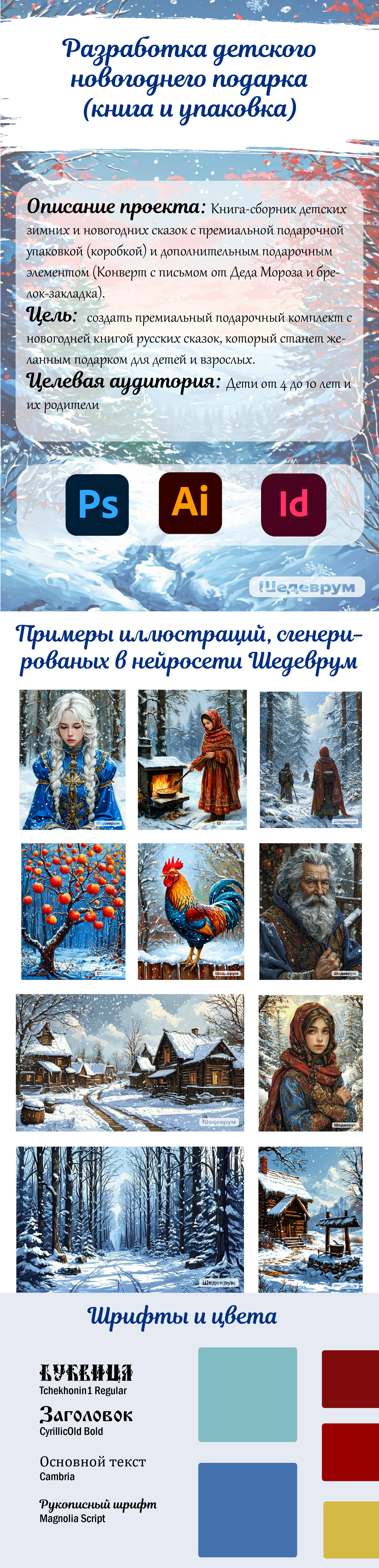 Детский новогодний подарок (книга+упаковка) — Изображение №1 — Графика на Dprofile