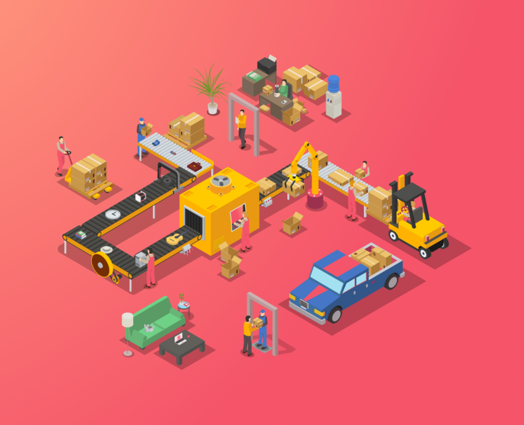 Isometric / Illustrations — Иллюстрация на Dprofile