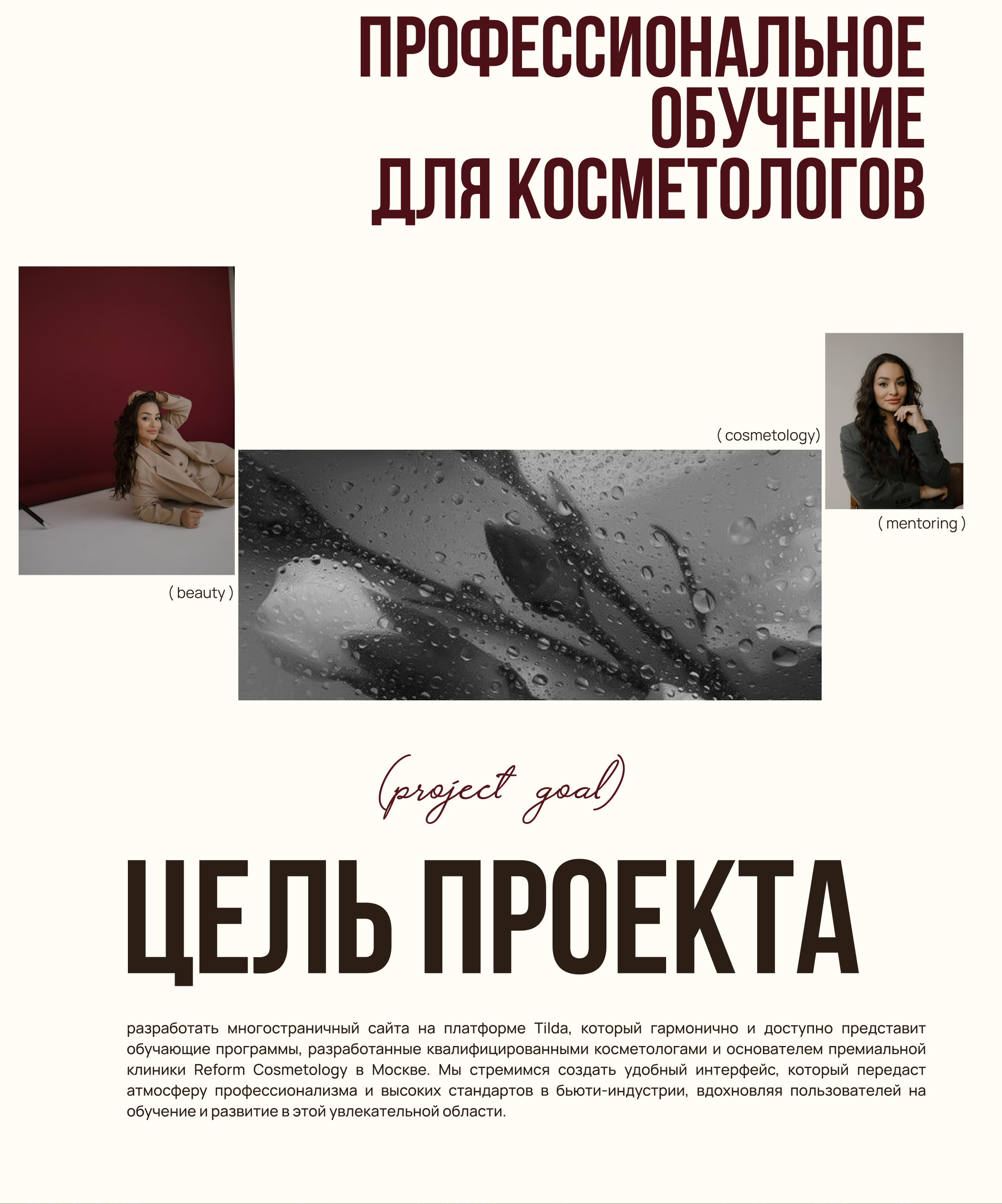 Сайт на Tilda для обучения косметологов — Изображение №2 — Интерфейсы, Брендинг на Dprofile