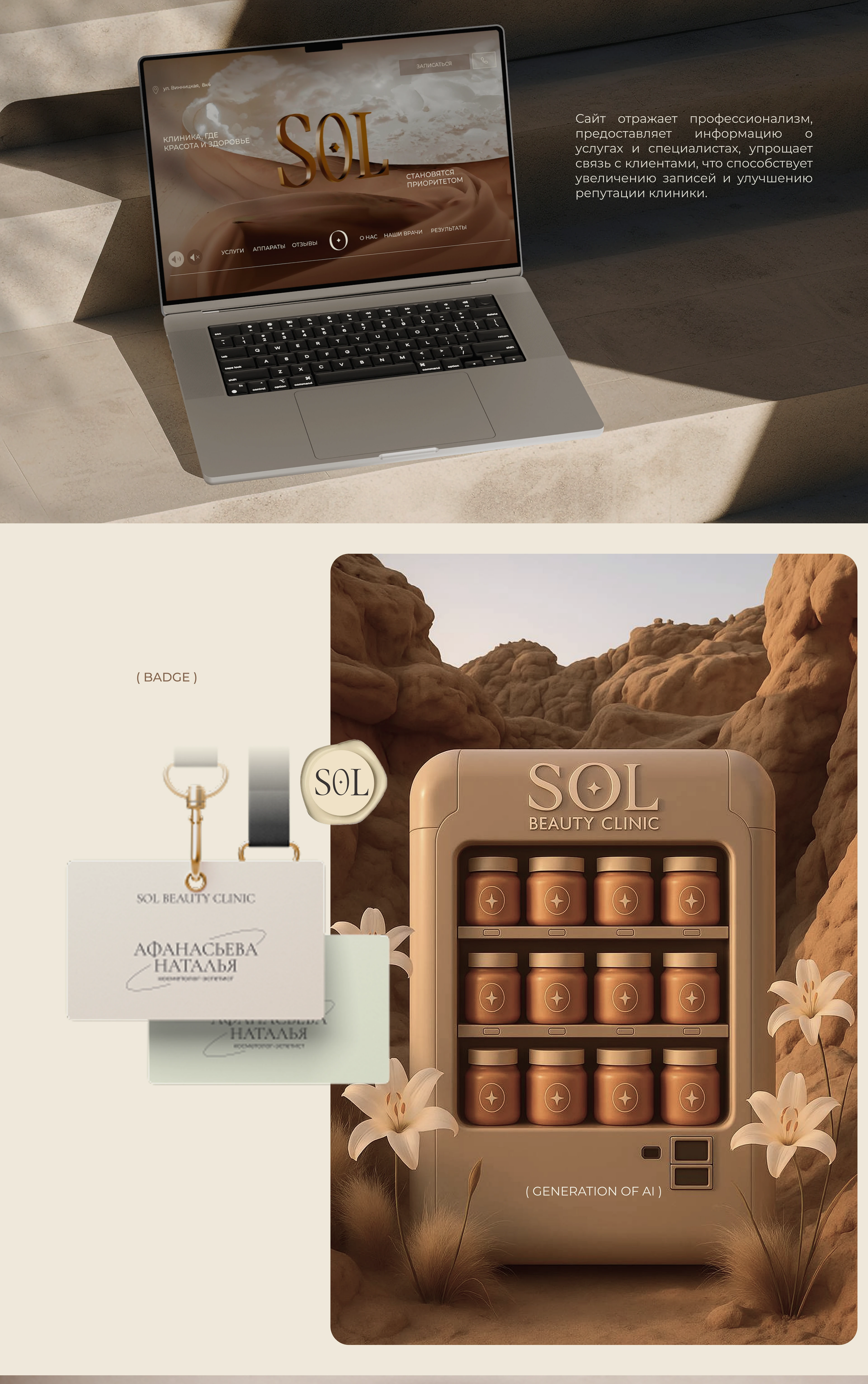 brand identity for SOL cosmetology clinic — Изображение №9 — Интерфейсы, Брендинг на Dprofile