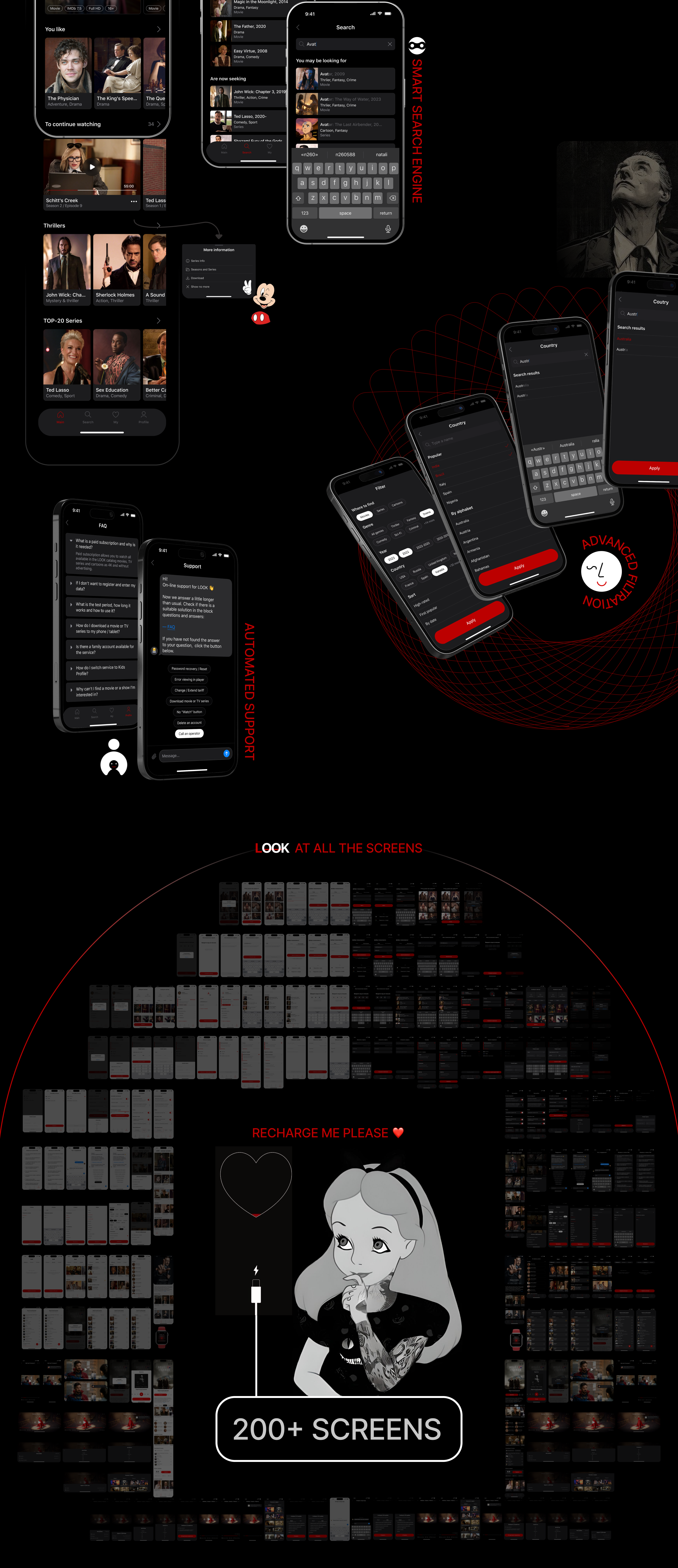Online cinema LOOK — Mobile App UI/UX Design — Изображение №9 — Интерфейсы на Dprofile