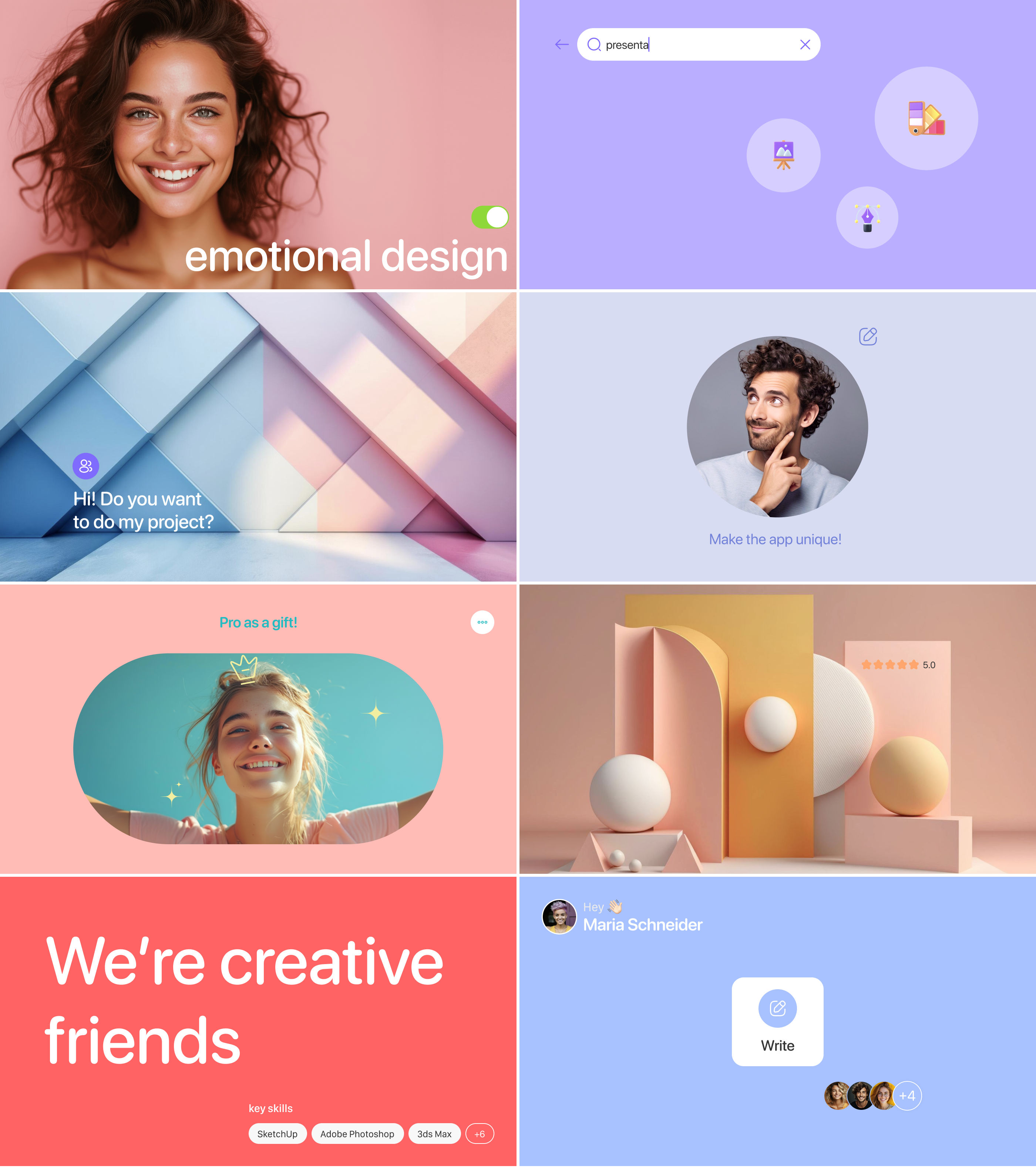 Creative team search Target — Mobile App UI/UX Design — Изображение №5 — Интерфейсы на Dprofile