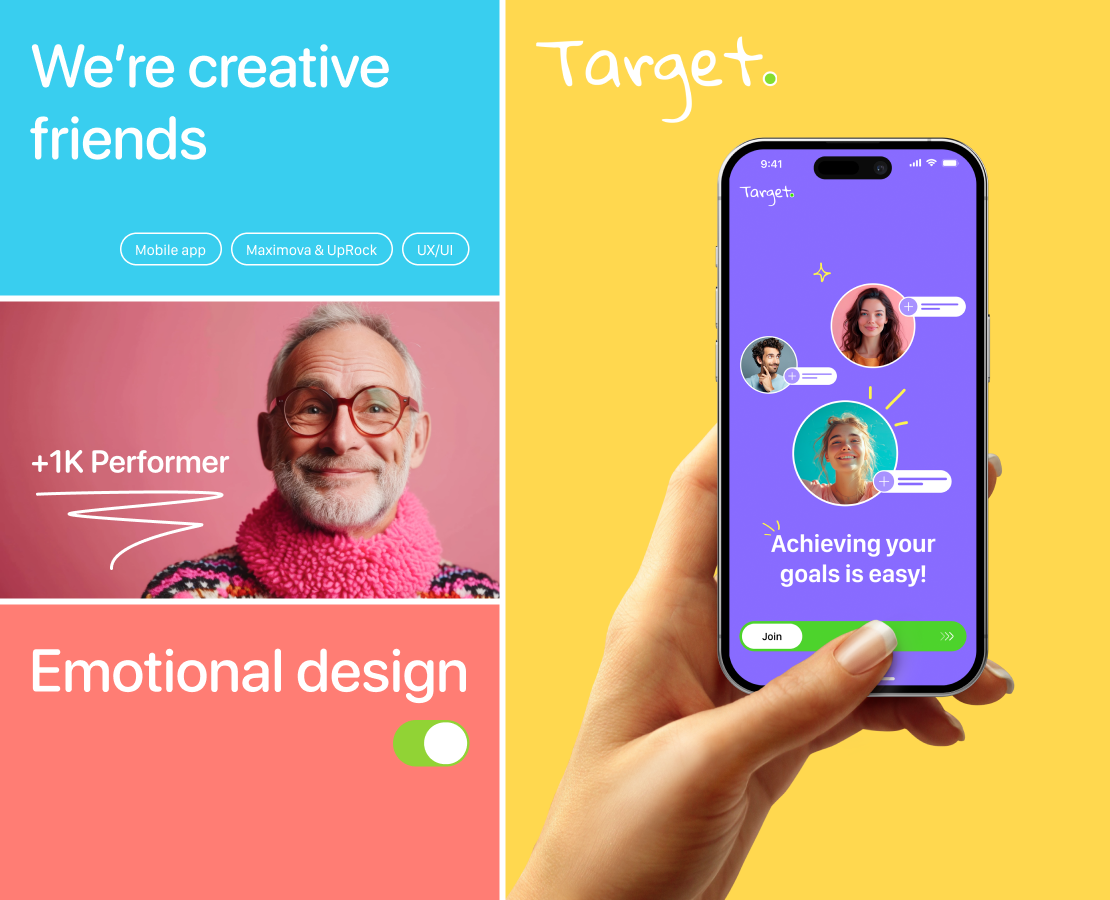 Creative team search Target — Mobile App UI/UX Design на Dprofile